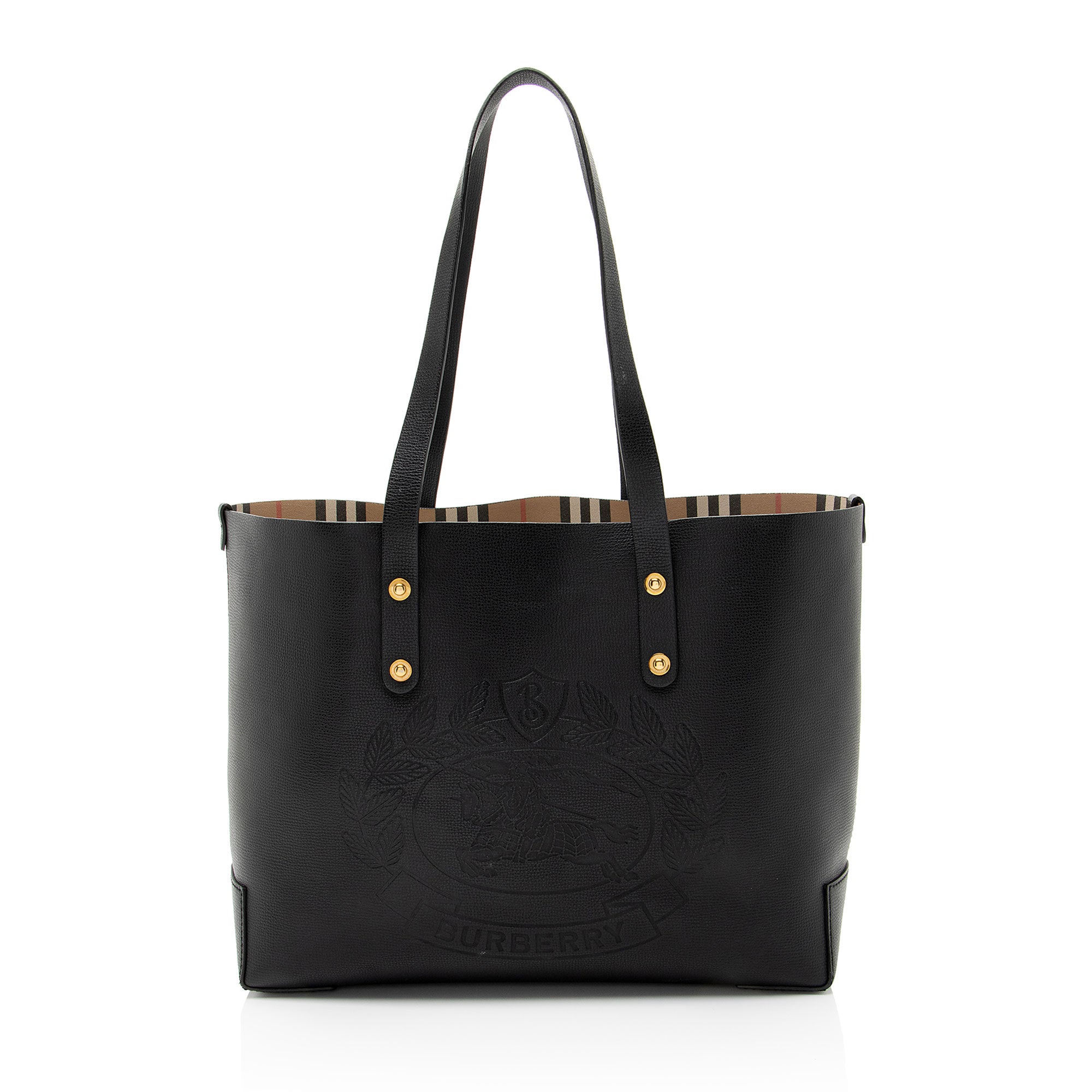 Burberry Leather Crest Small Tote