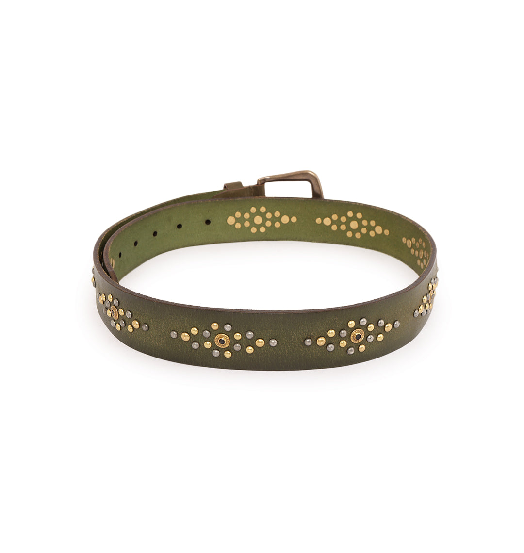 OLIVE Womens Genuine Leather Belt by Art N Vintage