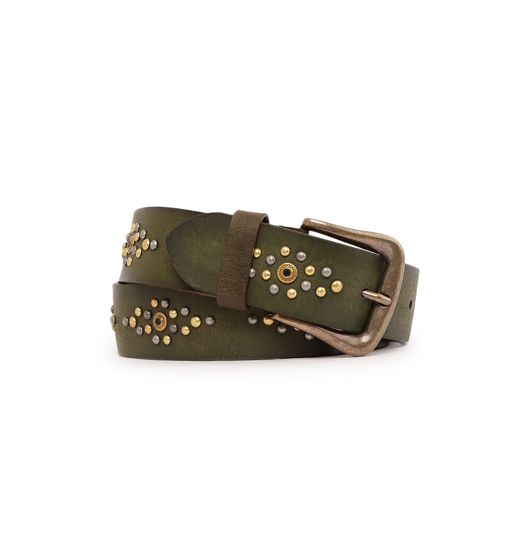 OLIVE Womens Genuine Leather Belt by Art N Vintage