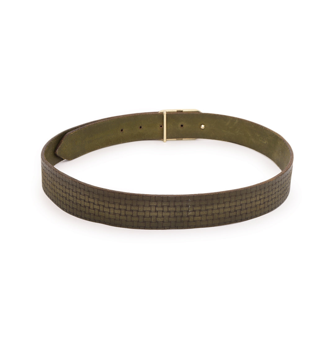 Olive Classic Rounded Rectangular Buckle by Art N Vintage