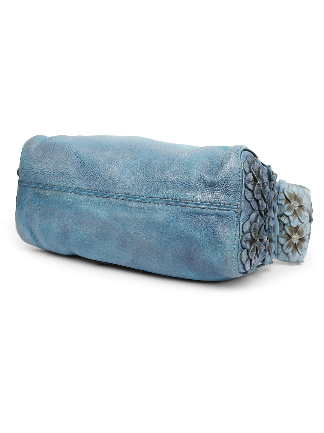 Azure Aster Charm: Elevate Your Look with Our Leather hand Bag