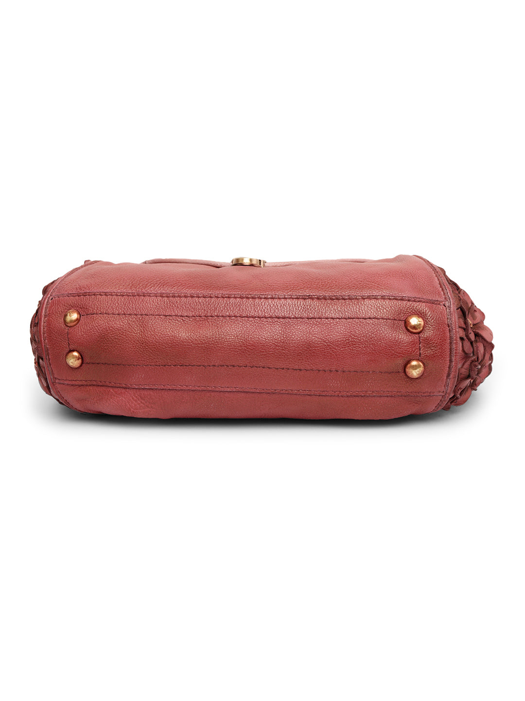 Azure Aster Elegance: Blue Leather Crossbody for Effortless Style