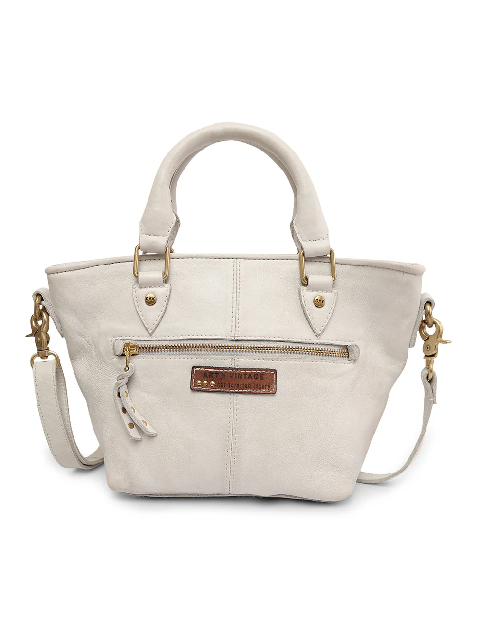 Floral Bliss: L.Green Leather Mini Tote bag with Flower Embroidery