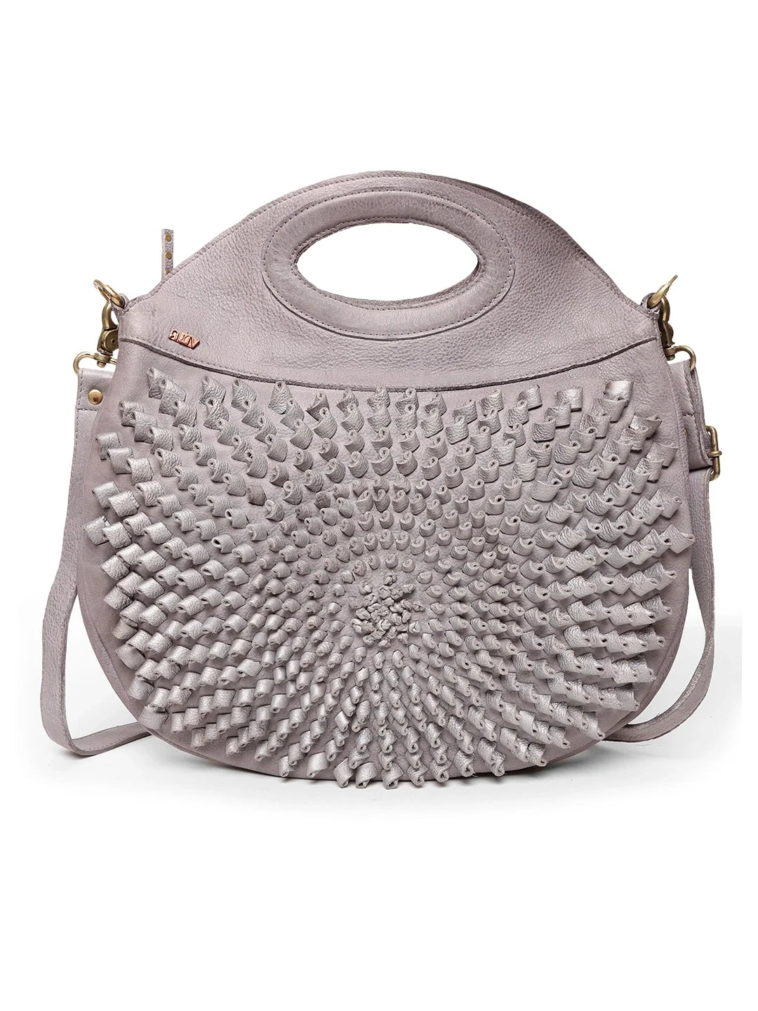 Art N Vintage Glory: Beige Leather Crossbody & handbag