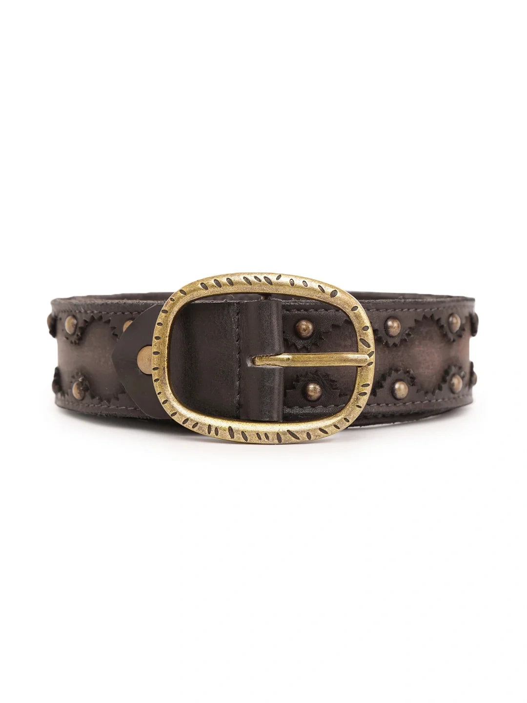 Black Cutwork Medium width Jeans Belt by Art N Vintage