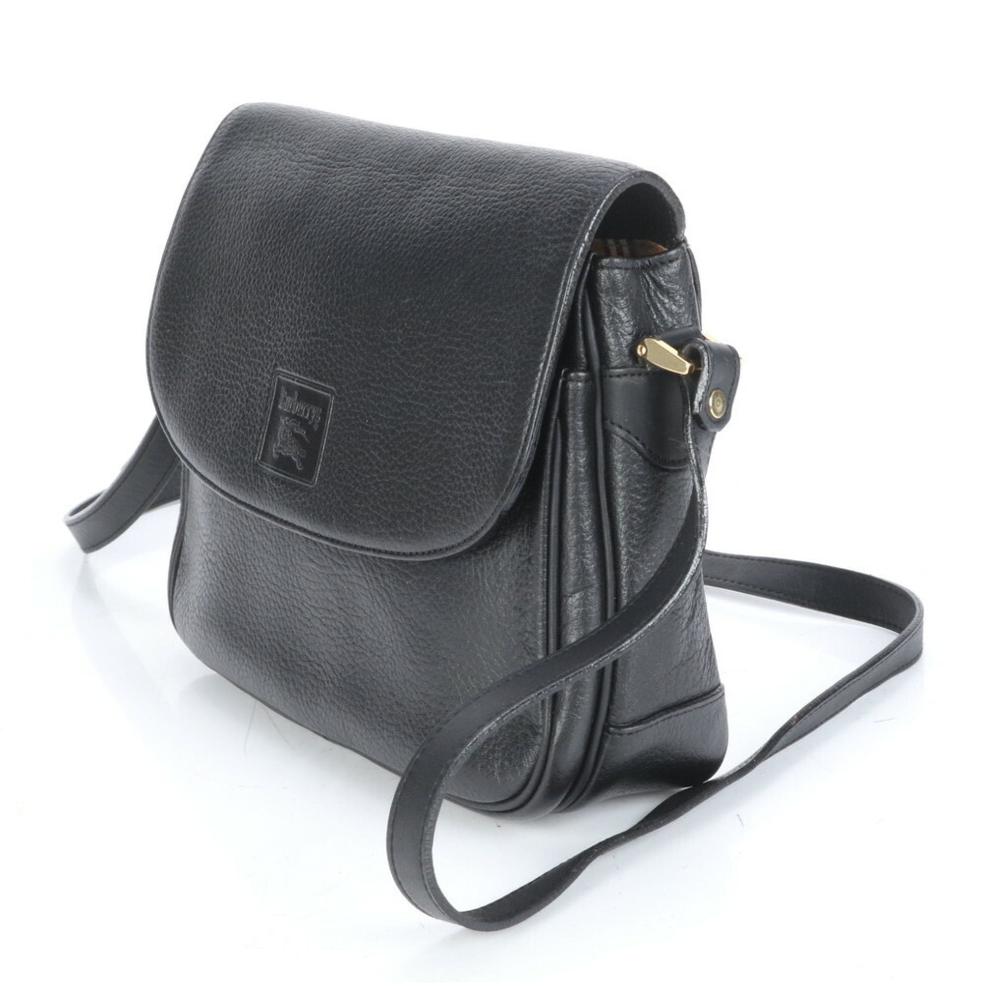 Burberry Leather Shoulder Bag Tote Bag (Pre-Owned)