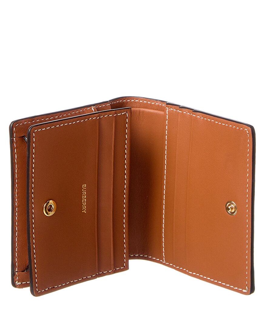 Burberry Check Small E-Canvas & Leather Card Case