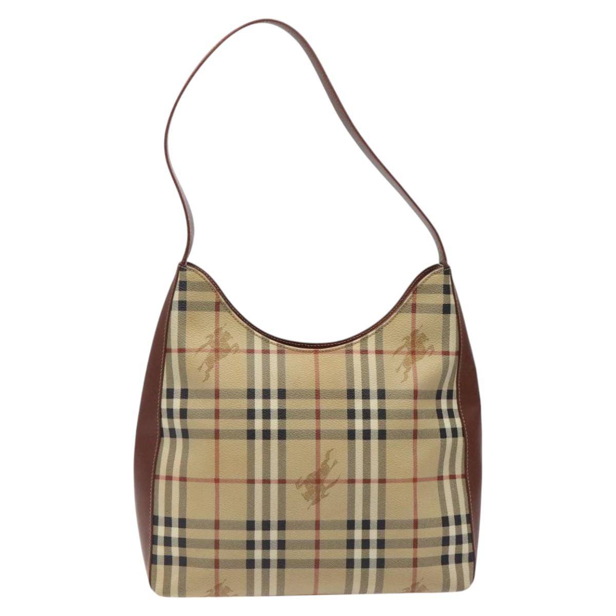 Burberry Haymarket Canvas Shoulder Bag (Pre-Owned)