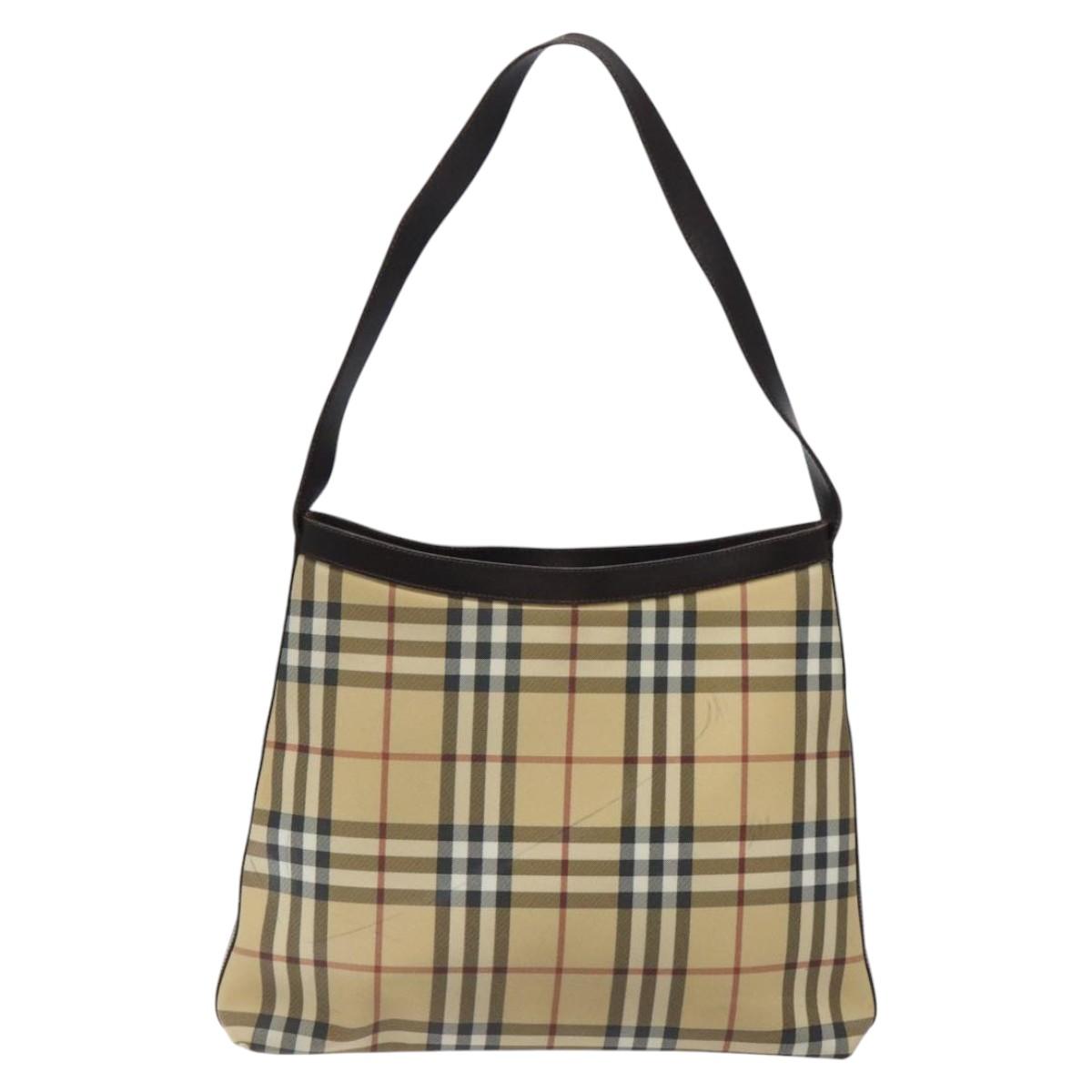 Burberry Nova Check Canvas Shoulder Bag (Pre-Owned)