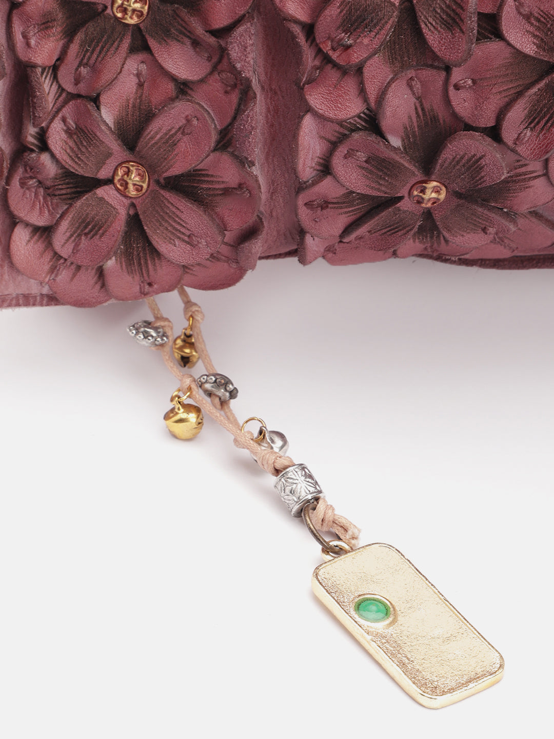 Azure Aster Charm: Elevate Your Look with Our Leather hand Bag