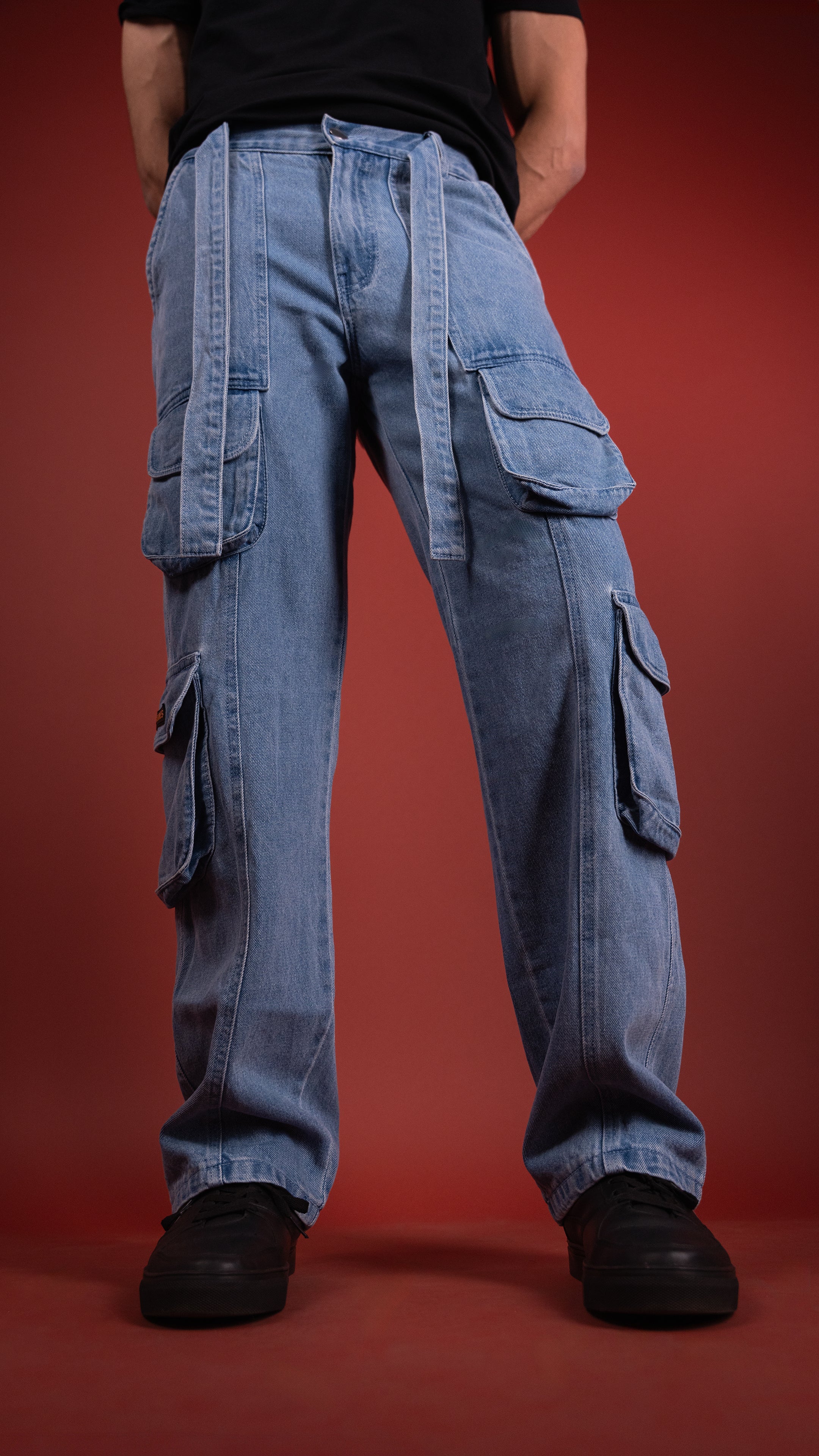 BLUE DENIM MEN'S CARGO