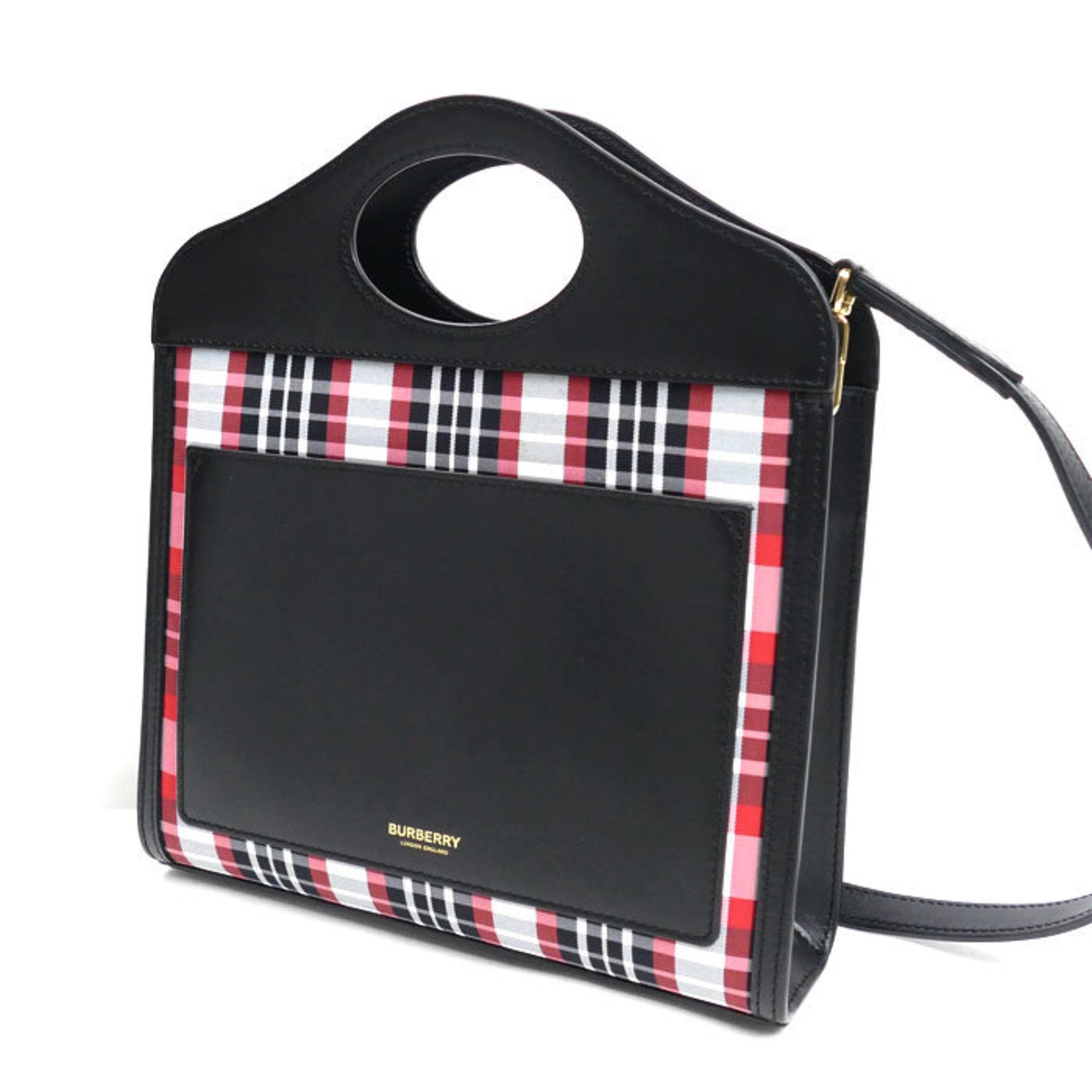 Burberry Color Nylon Leather Shoulder Bag (Pre-Owned)