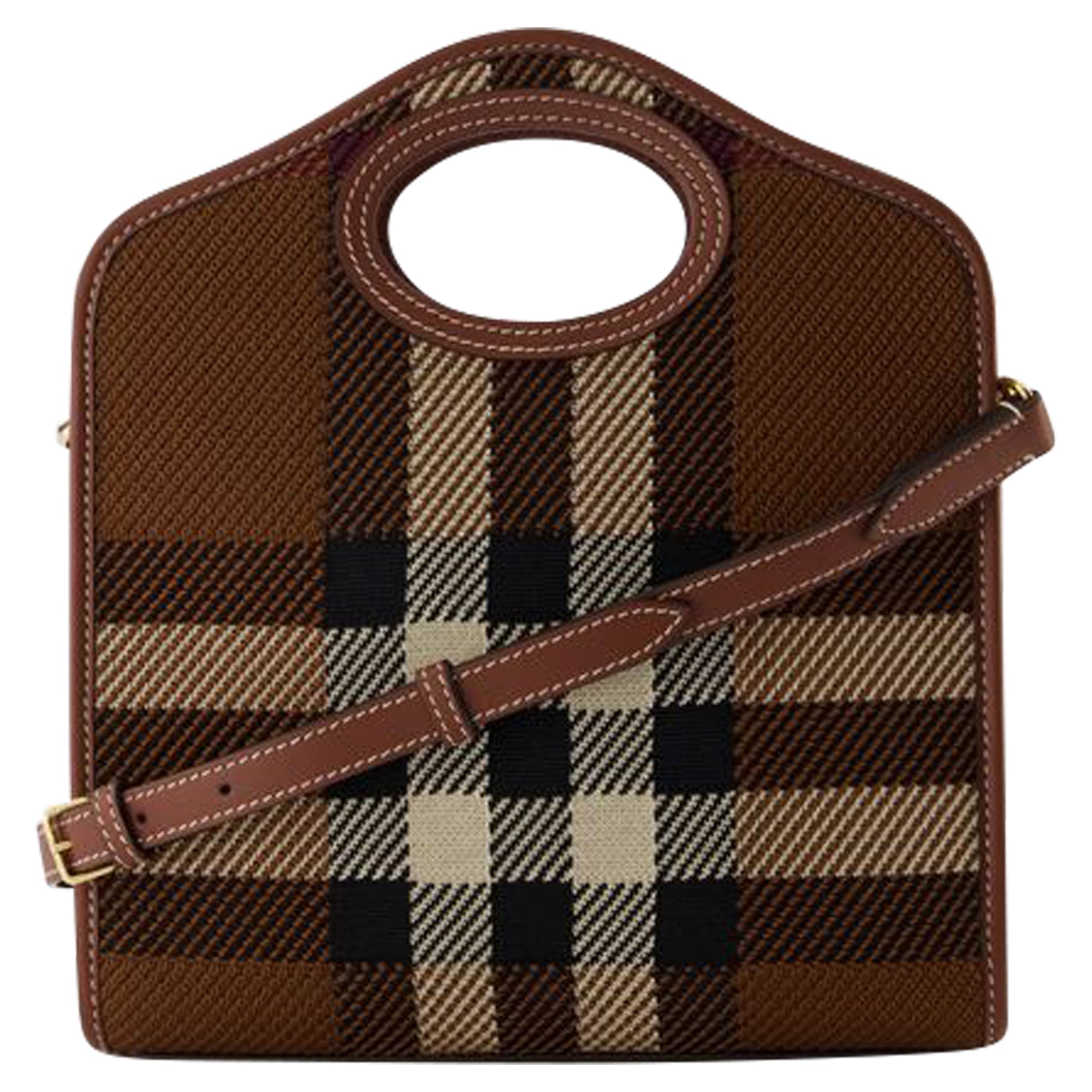 Mini Pocket Bag in Brown Canvas