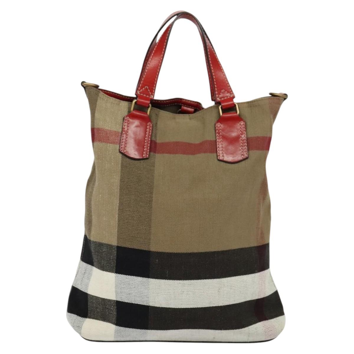 Burberry Ashby Canvas Tote Bag (Pre-Owned)