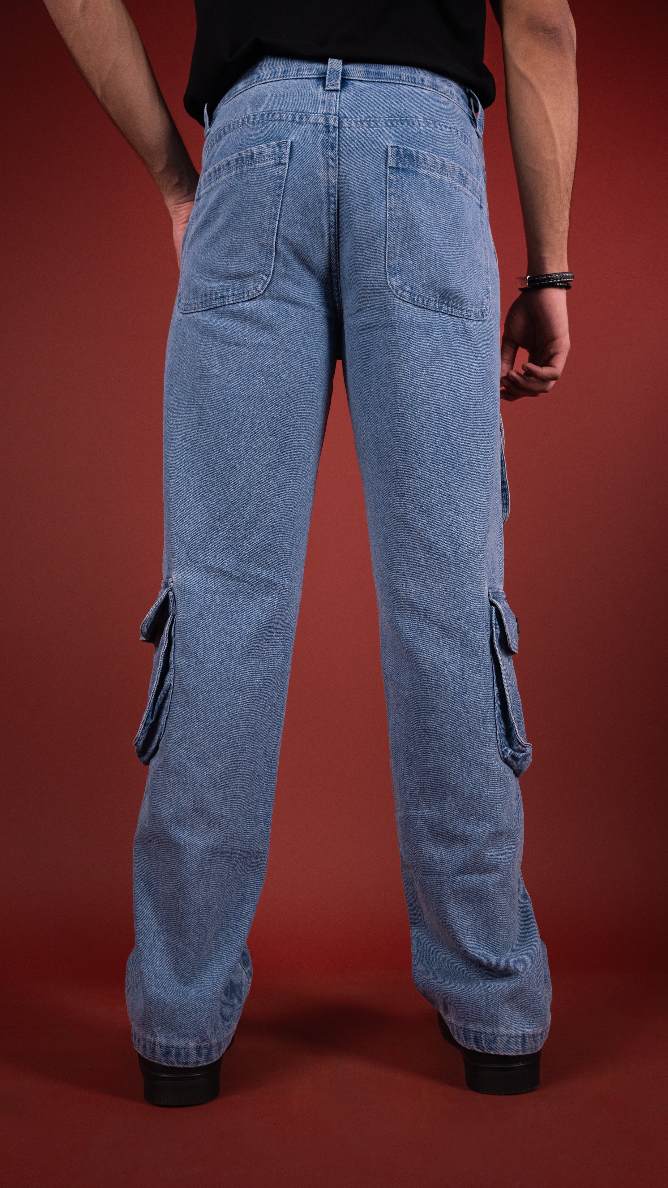 BLUE DENIM MEN'S CARGO