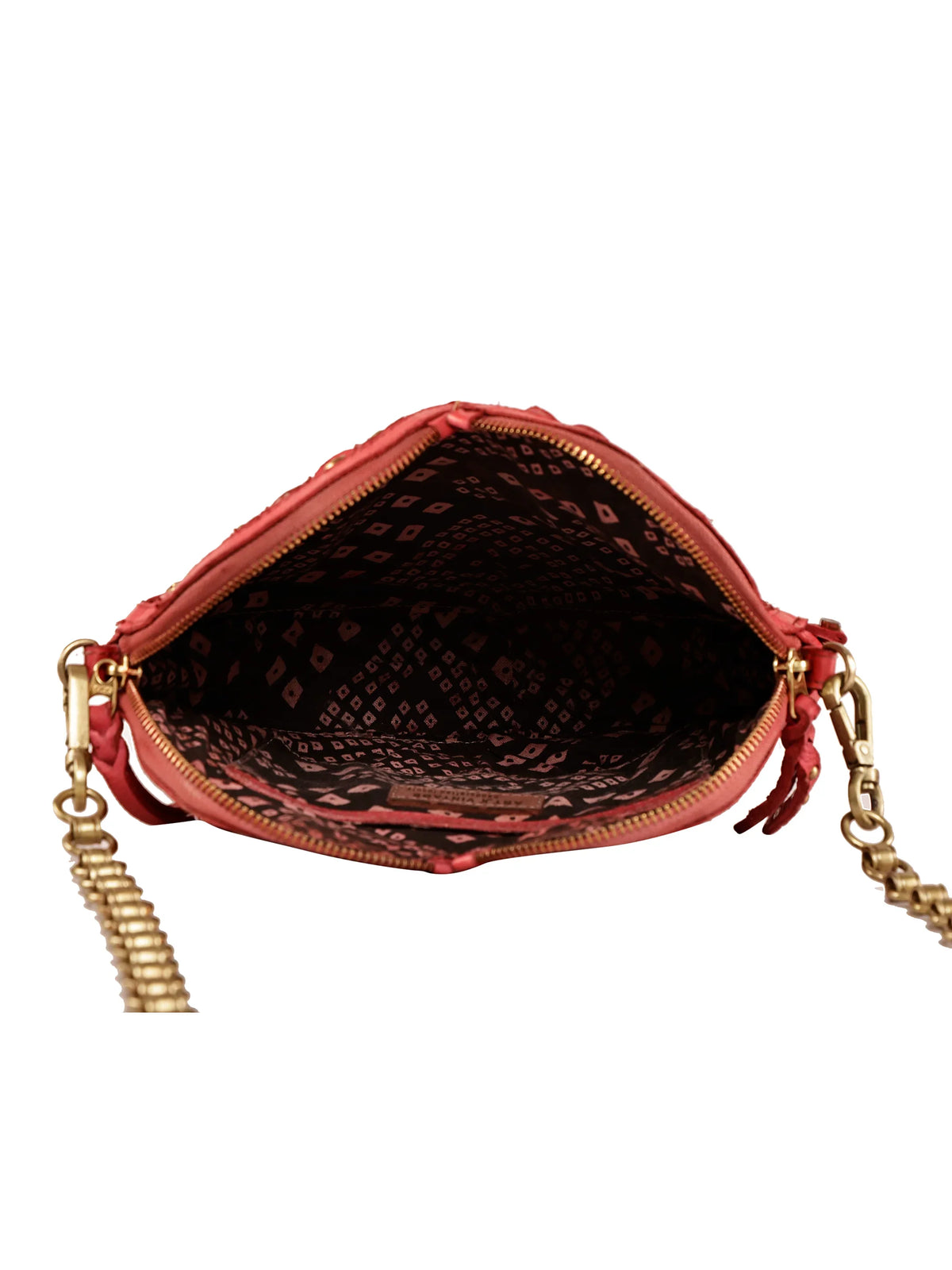 Red Heart Shaped Leather Handbag by Art N Vintage
