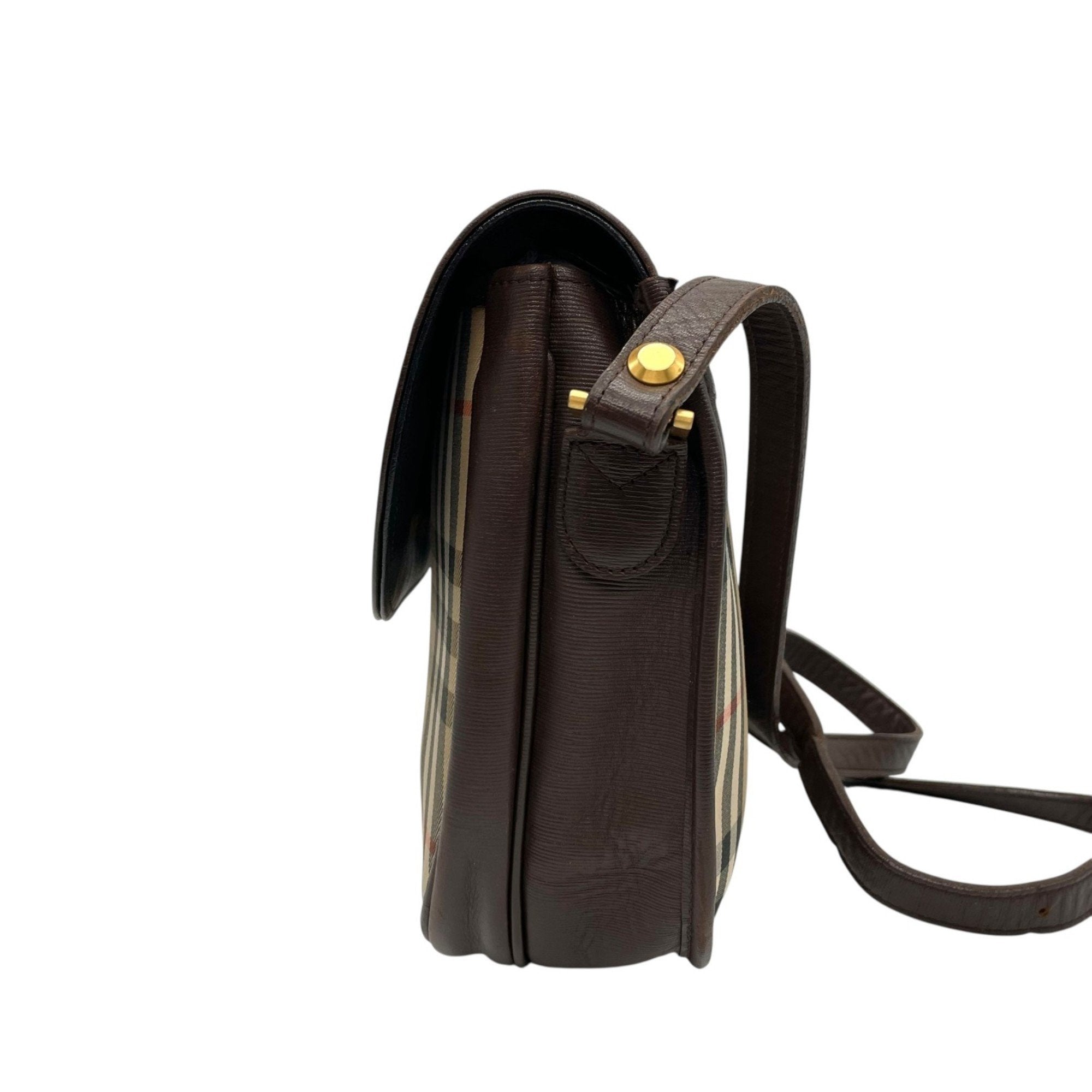 Burberry Canvas Leather Shoulder Bag (Pre-Owned)