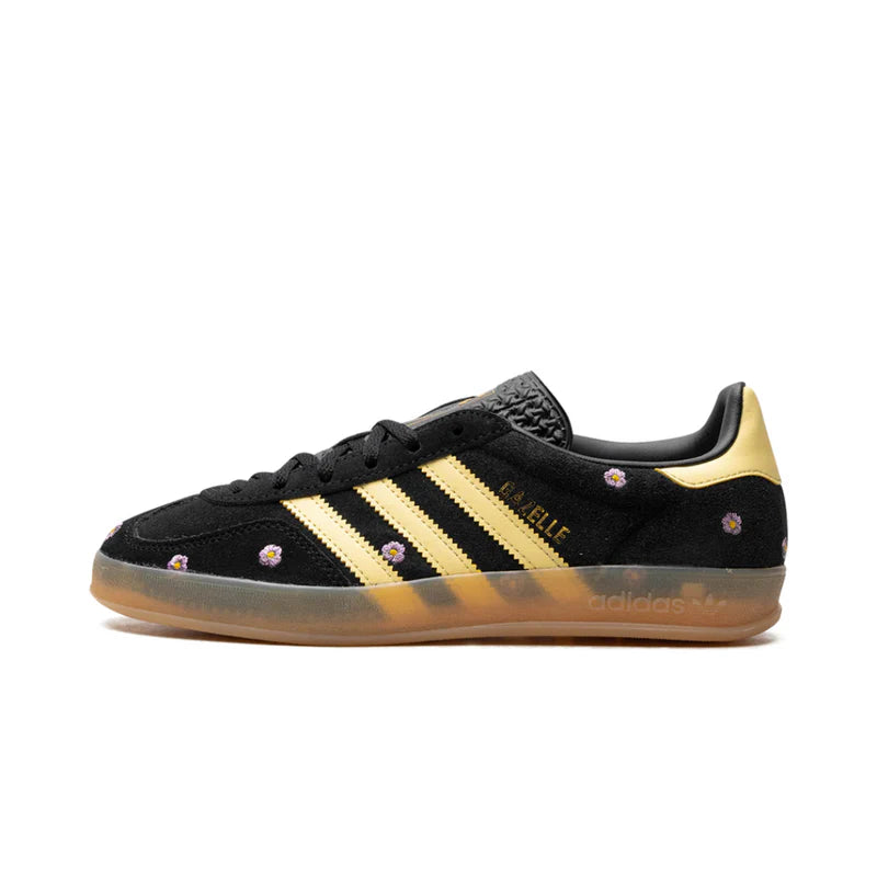 adidas Gazelle Indoor Core Black Almost Yellow Floral (W)
