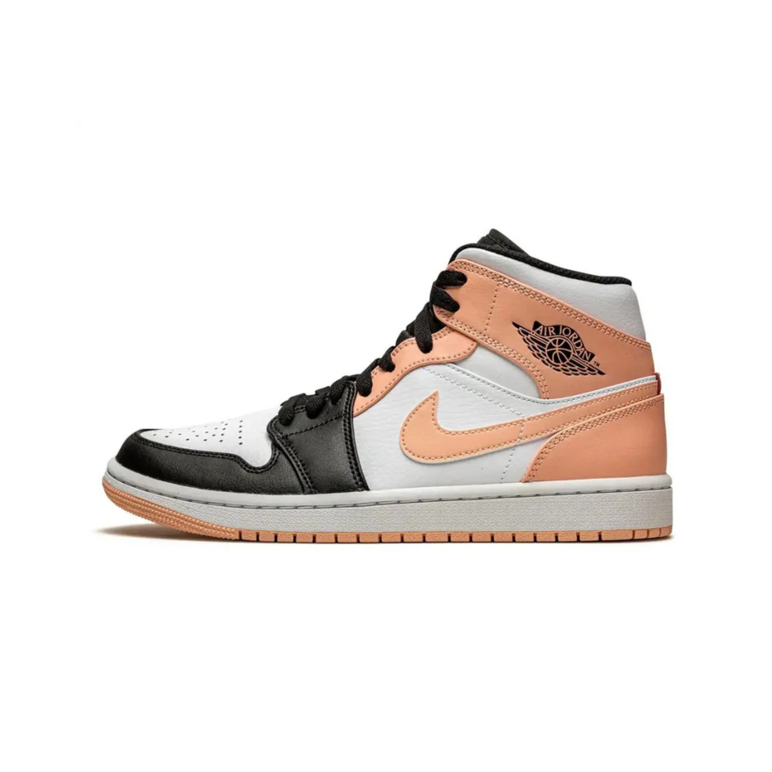NIKE Air Jordan 1 Mid Arctic Orange Black Toe