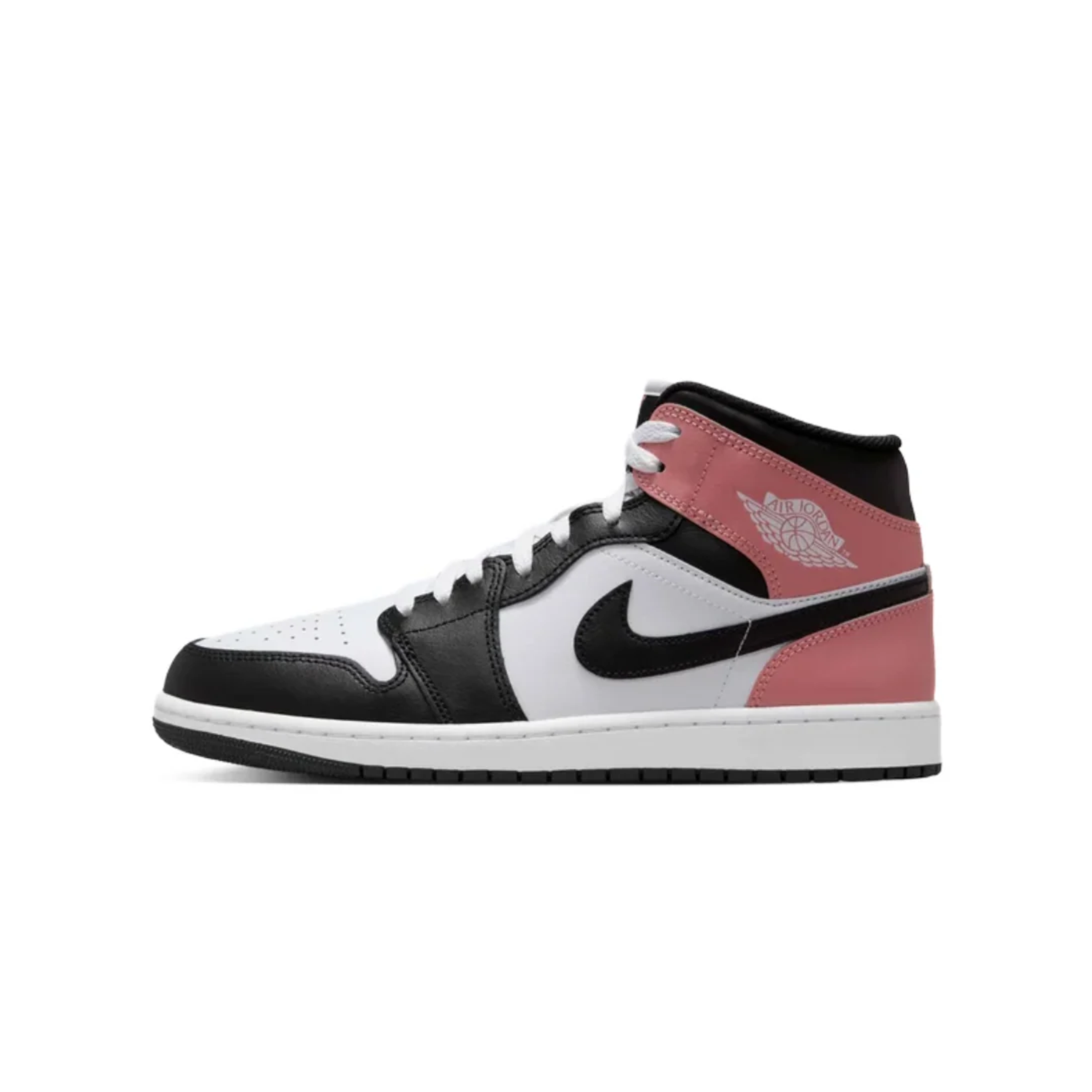 NIKE Air Jordan 1 Mid White Rust Pink Black