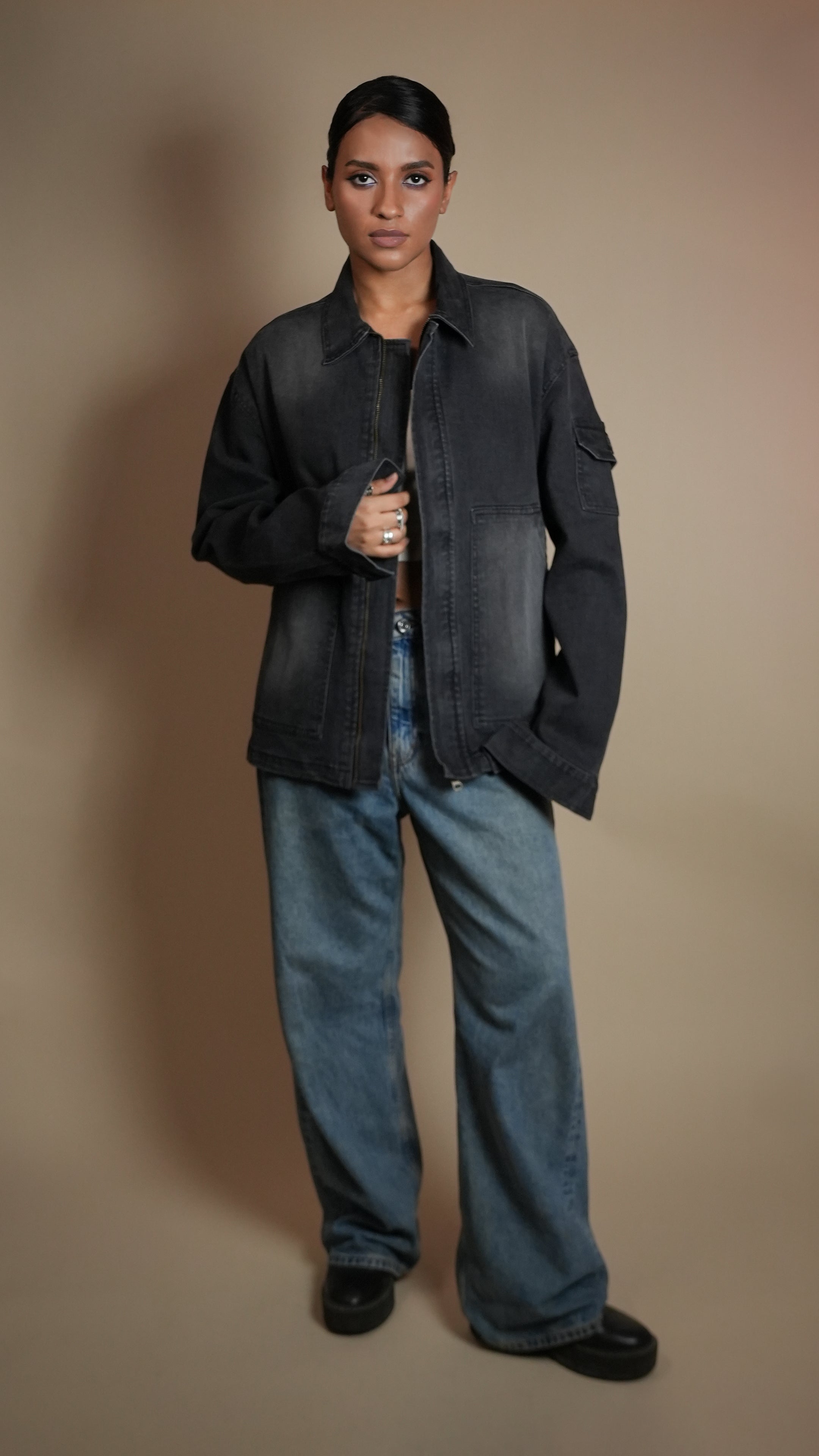 BLACK OG DENIM WOMEN'S JACKET