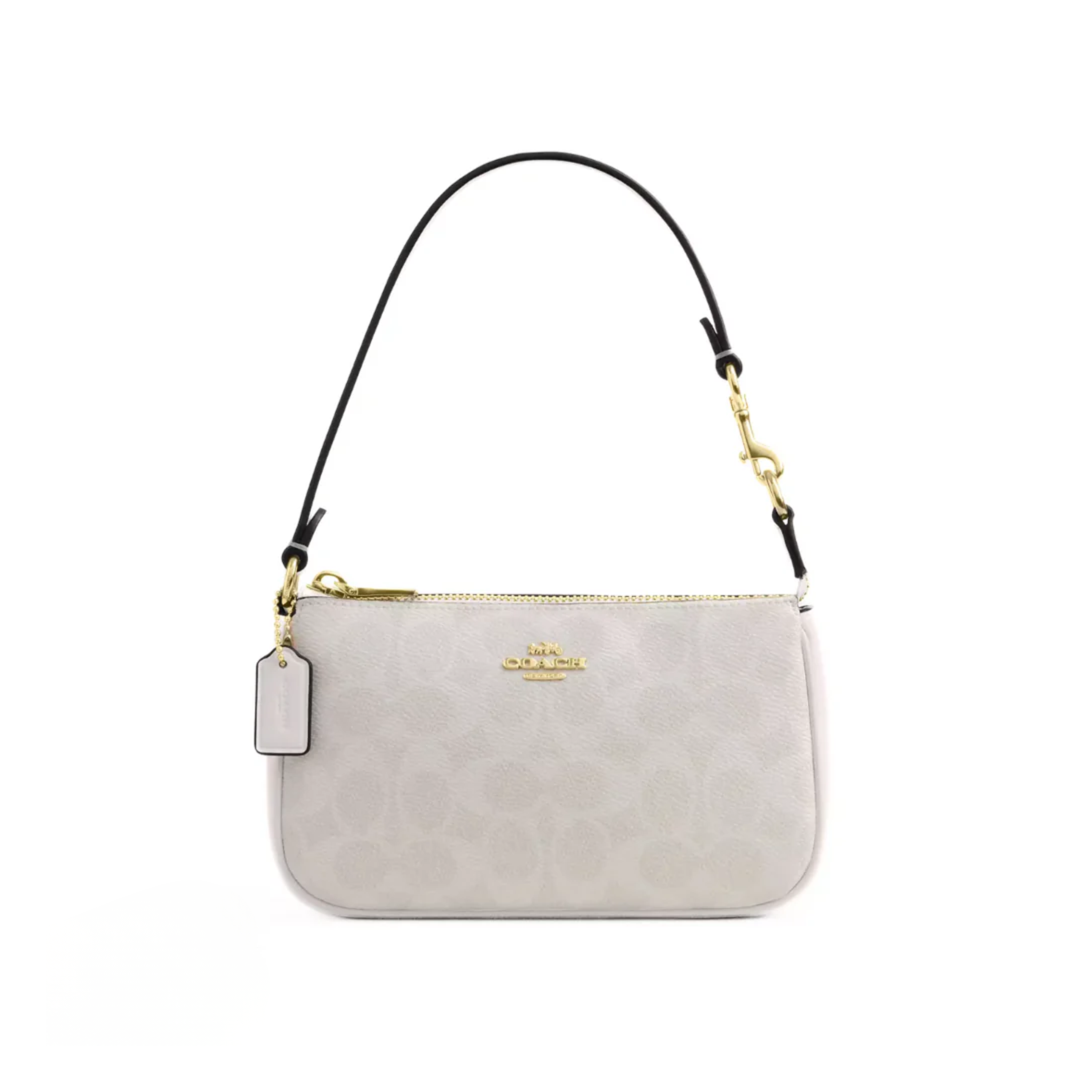 COACH Nolita 19 In Signature Canvas Gold White Chalk