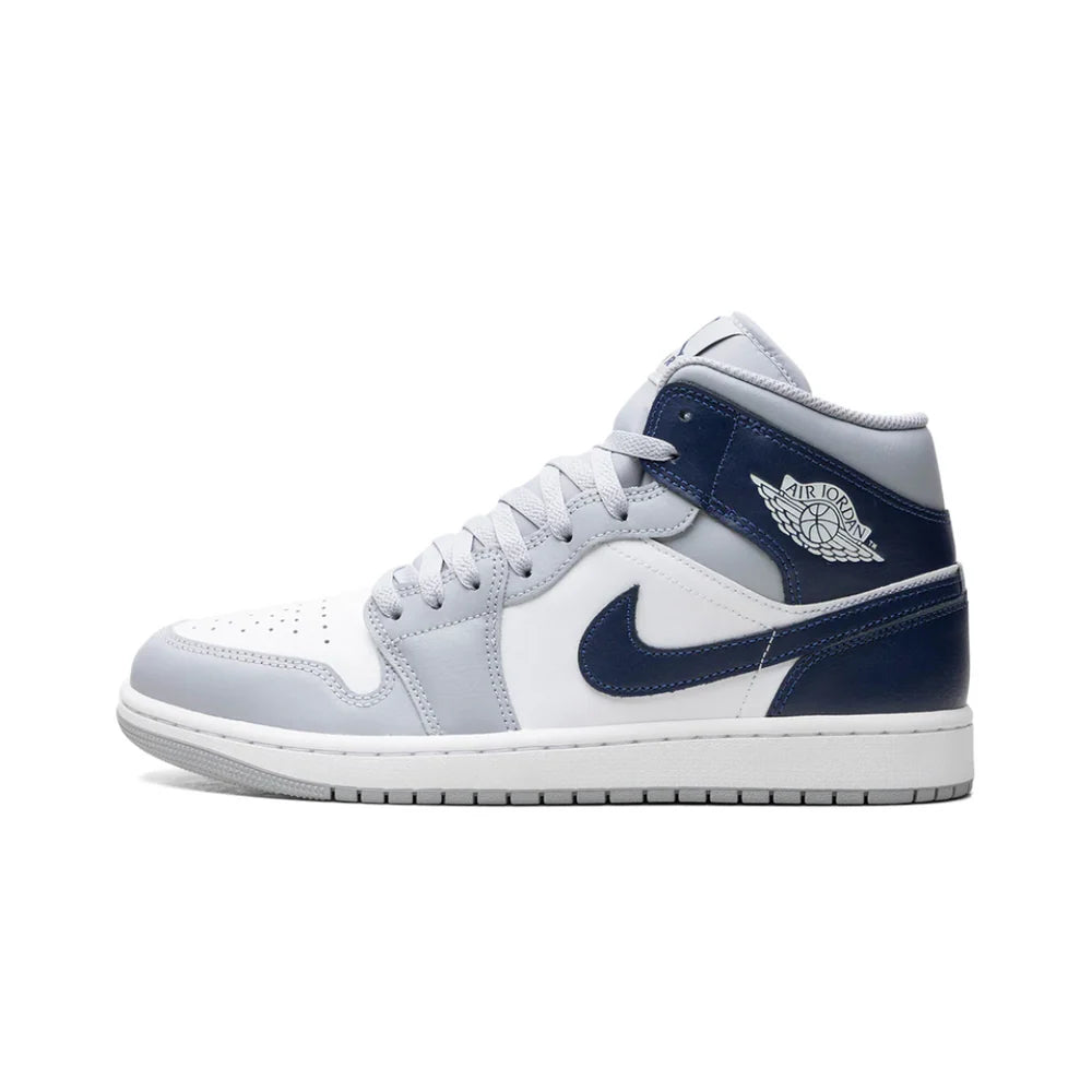 Air Jordan 1 Mid Wolf Grey Midnight Navy