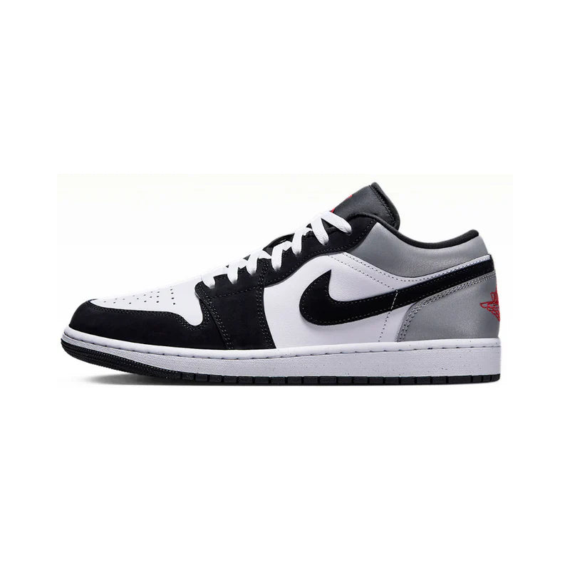 NIKE Air Jordan 1 Low SE White Fire Red Black Matte Silver