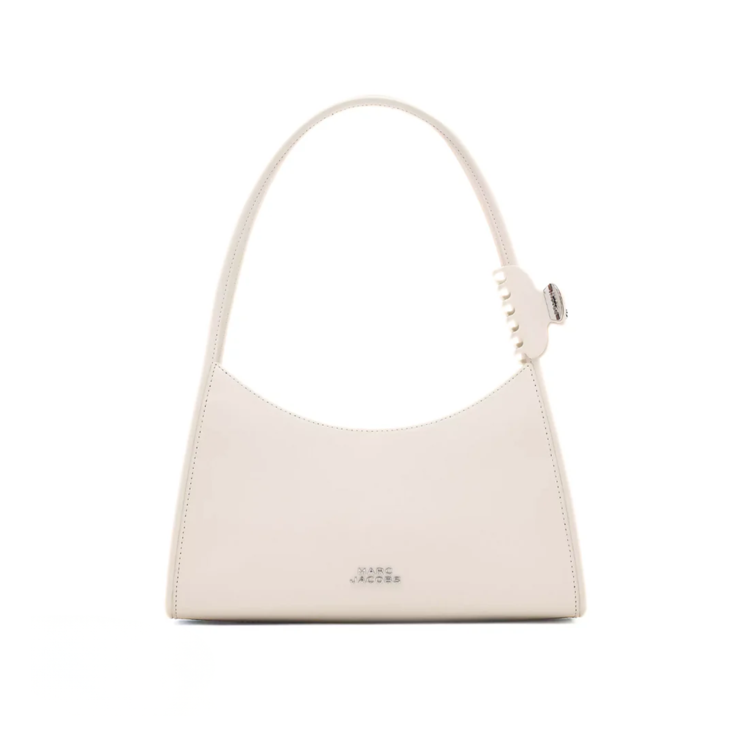 Marc Jacobs The Glam Claw Clip Shoulder Bag Cotton white