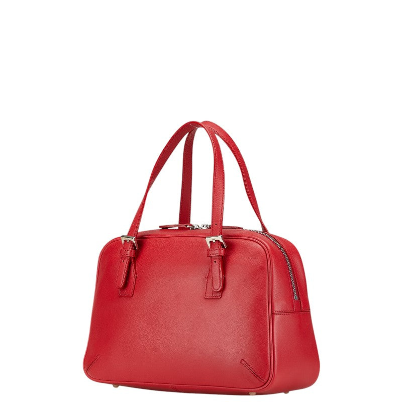 Burberry Nova Check Leather Mini Boston Handbag