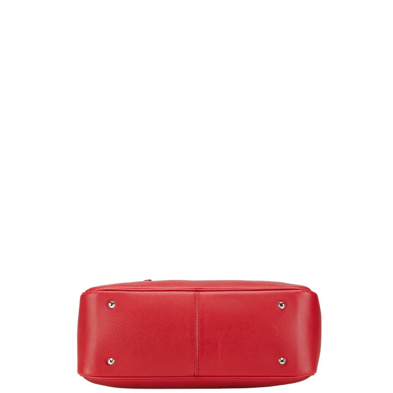 Burberry Nova Check Leather Mini Boston Handbag