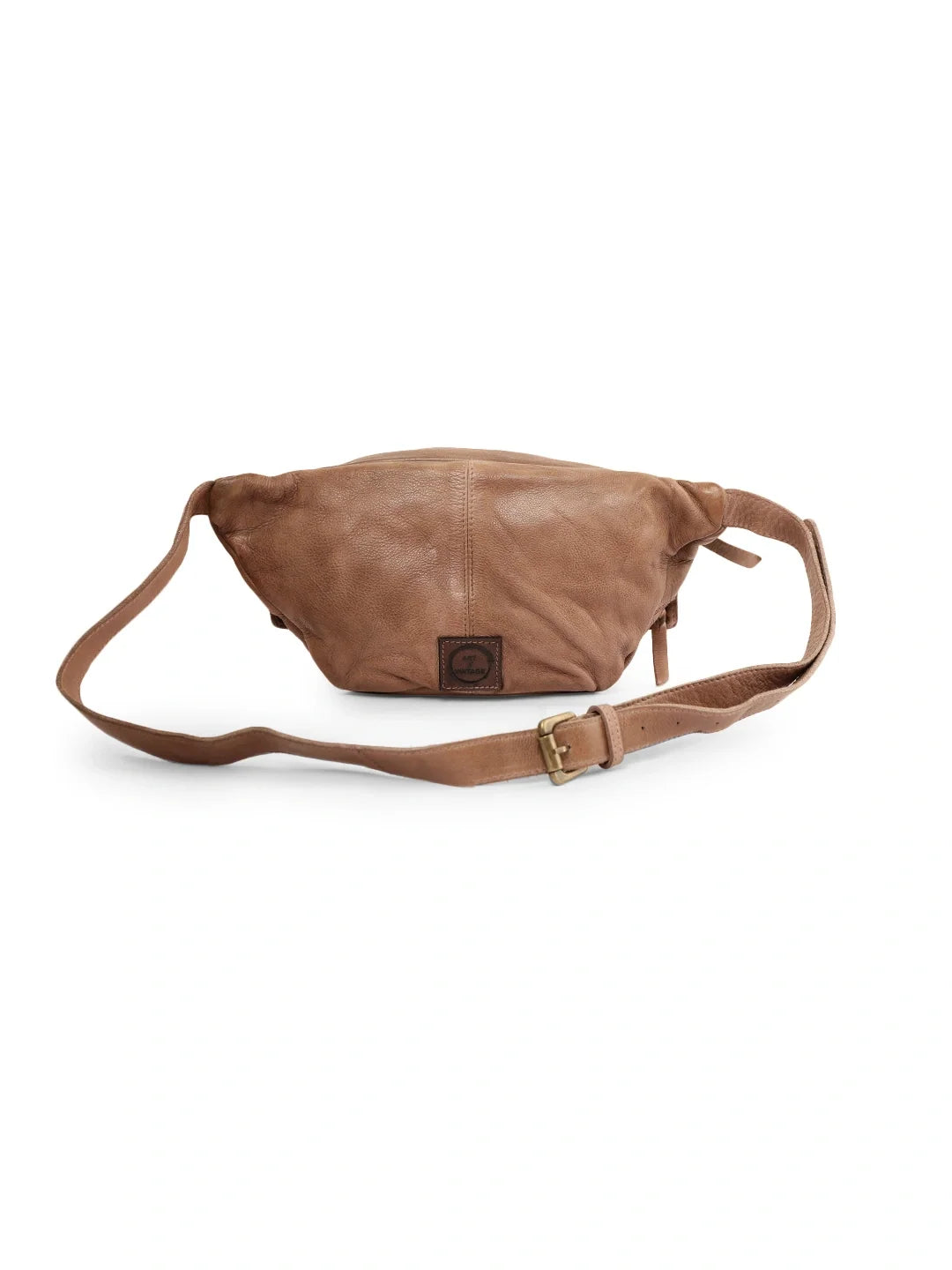 Vintage Olive Studded Genuine Leather Waist Bag