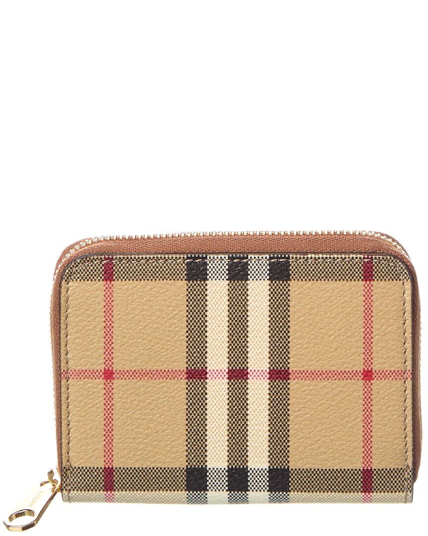 Burberry Check Small E-Canvas Coin Purse