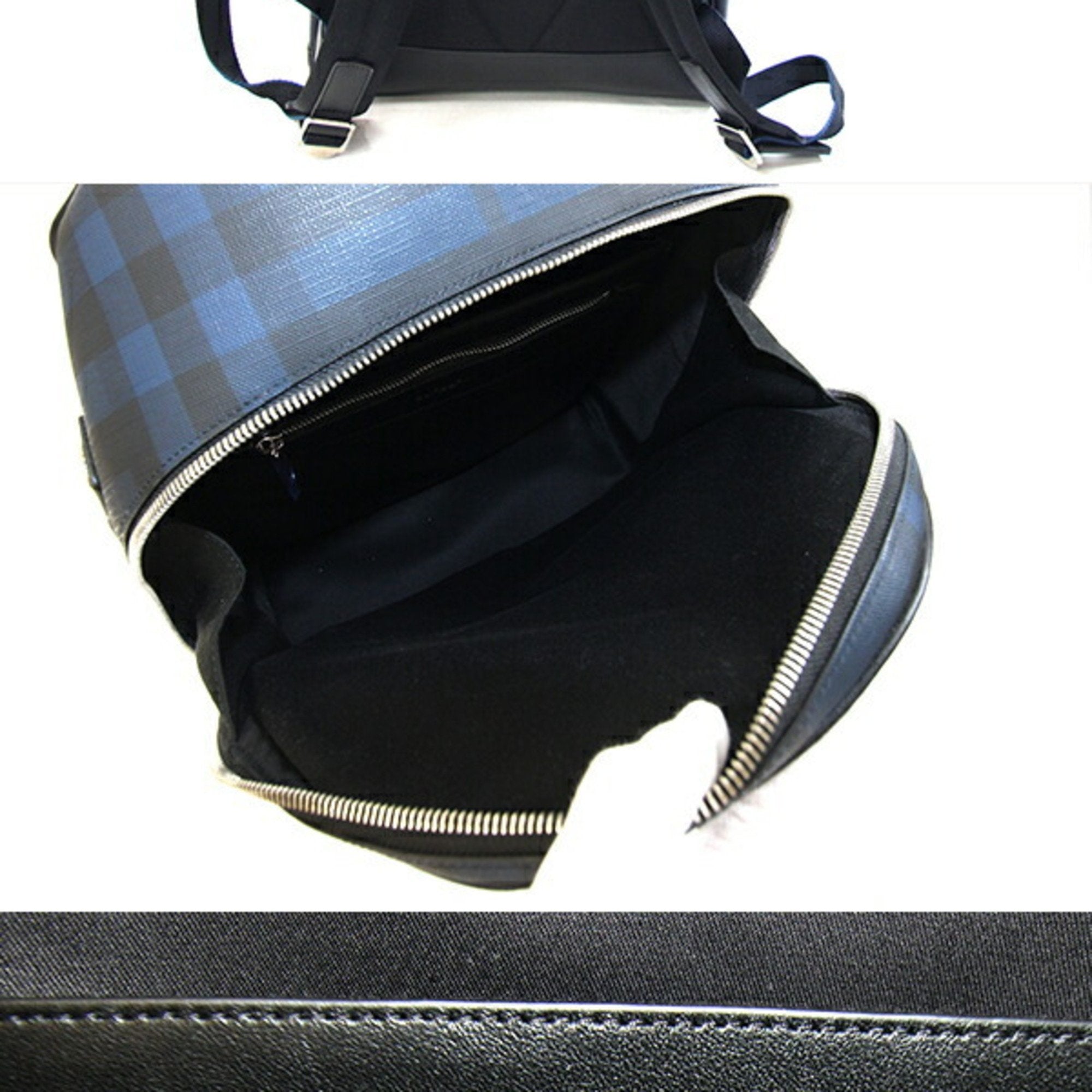 Burberry Navy Pvc Leather Backpack (Pre-Owned)