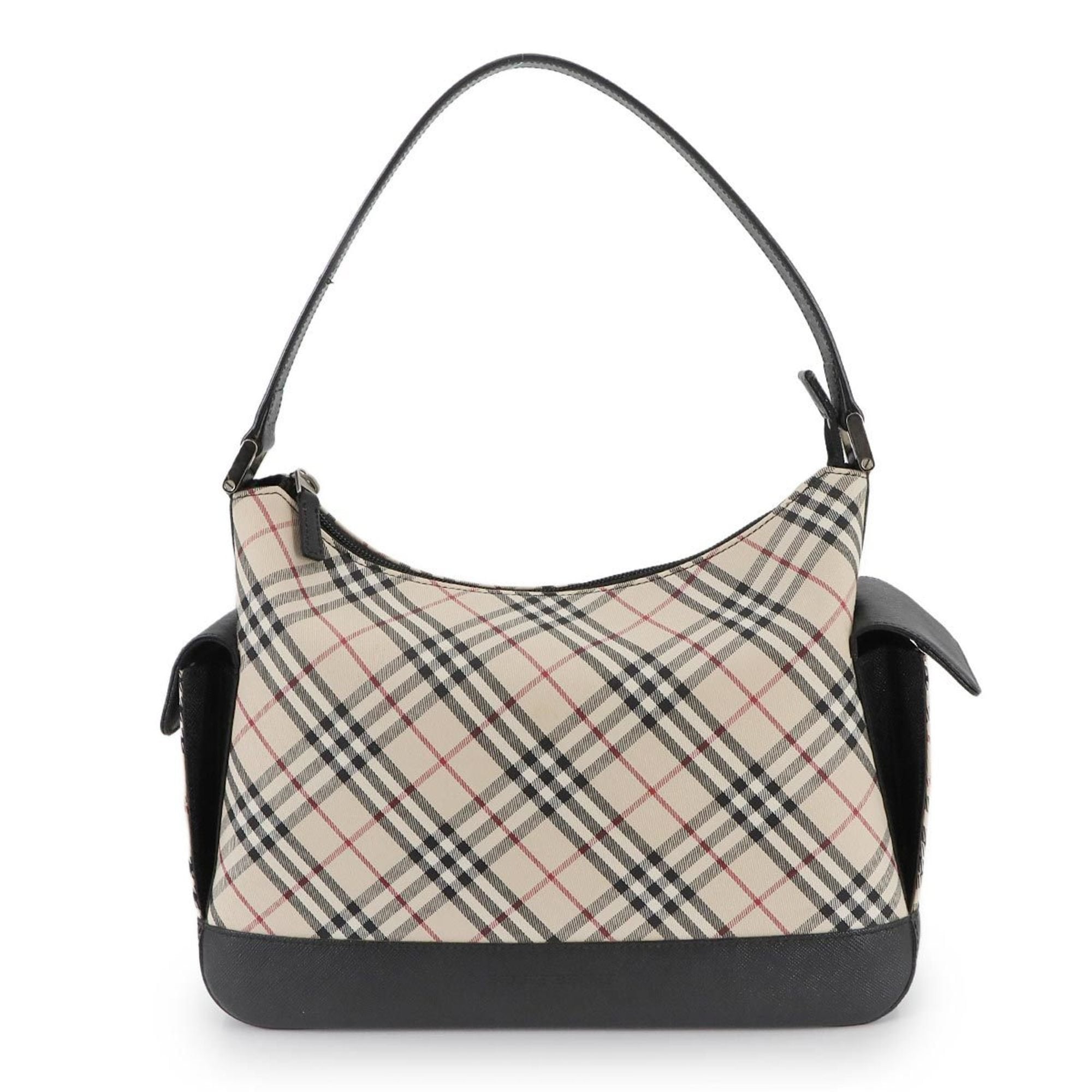 Burberry Canvas Leather Shoulder Bag (Pre-Owned)