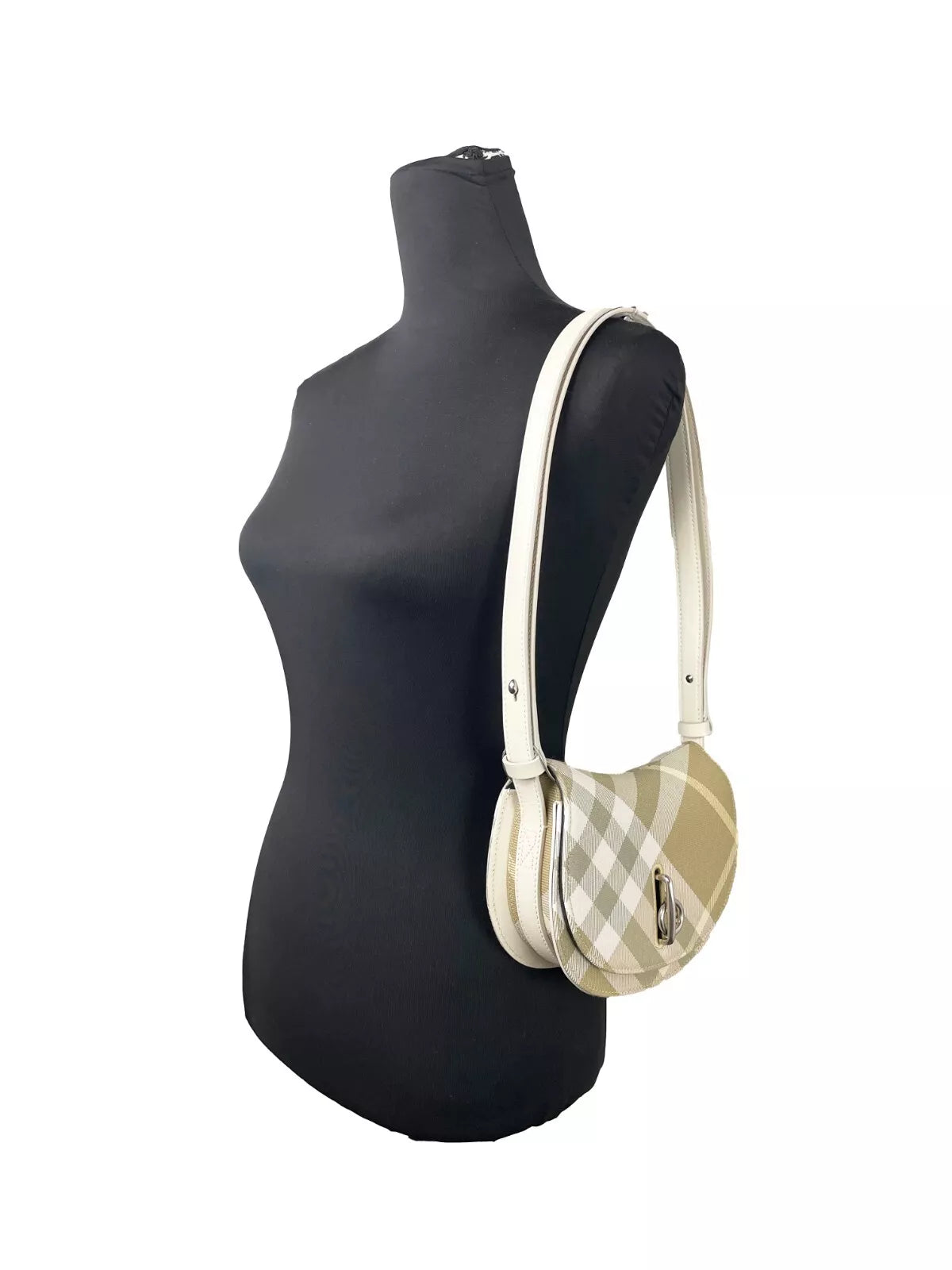 Burberry Mini Check Rocking Horse Crossbody Bag Women's Purse