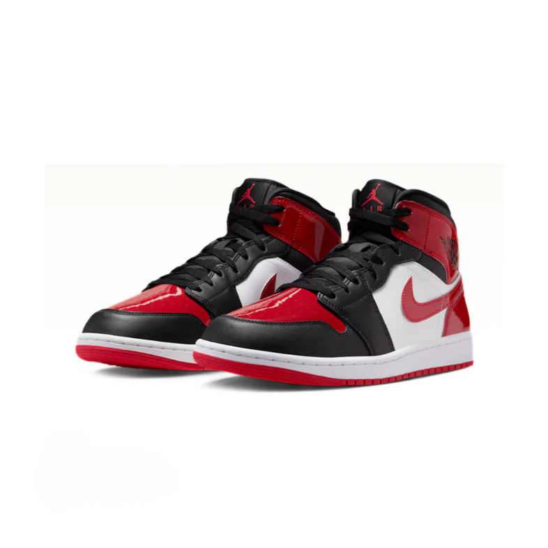 AIR Jordan 1 Mid SE Patent Bred Toe
