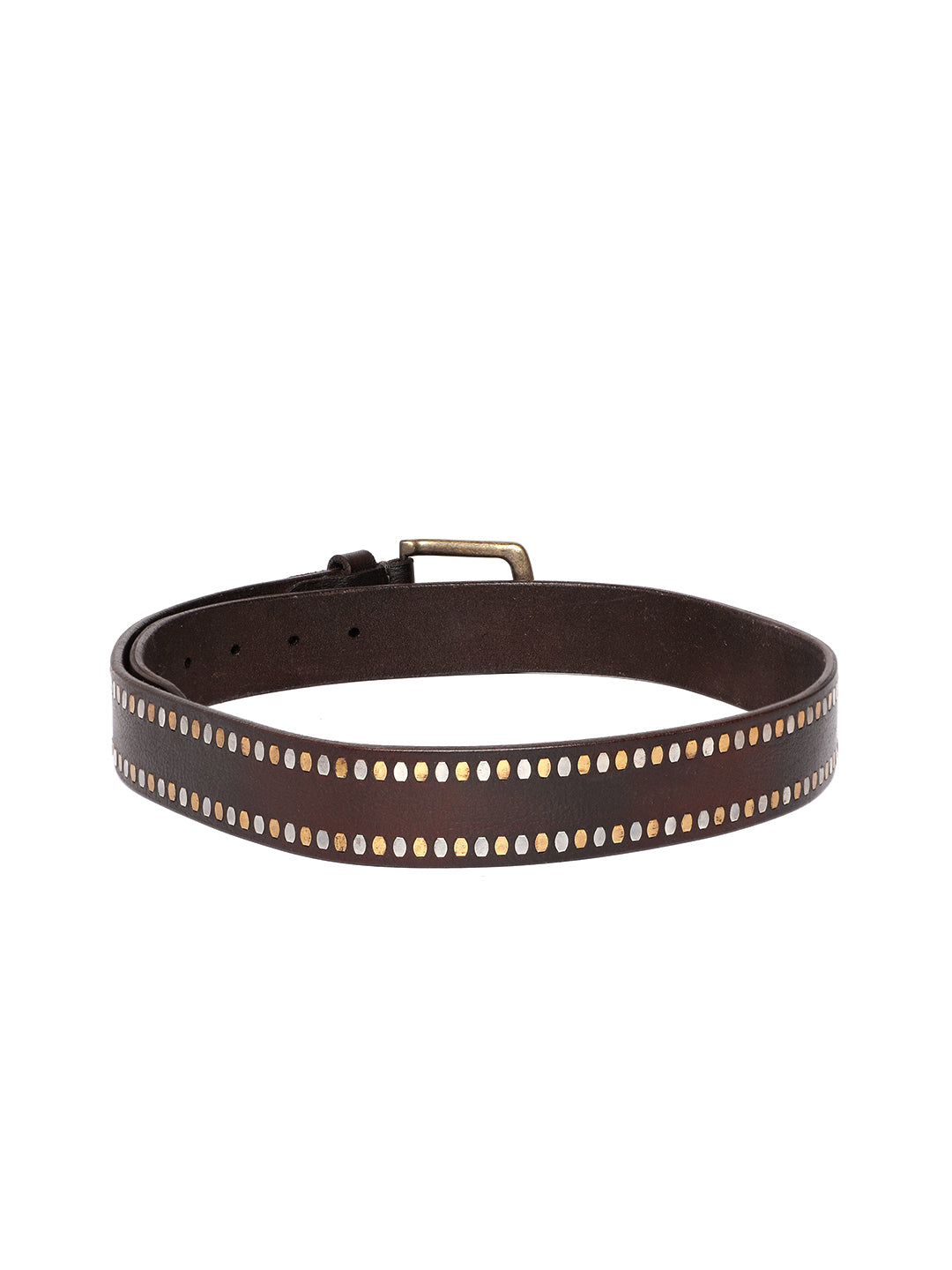 Black Studded Leather Belt by Art N Vintage