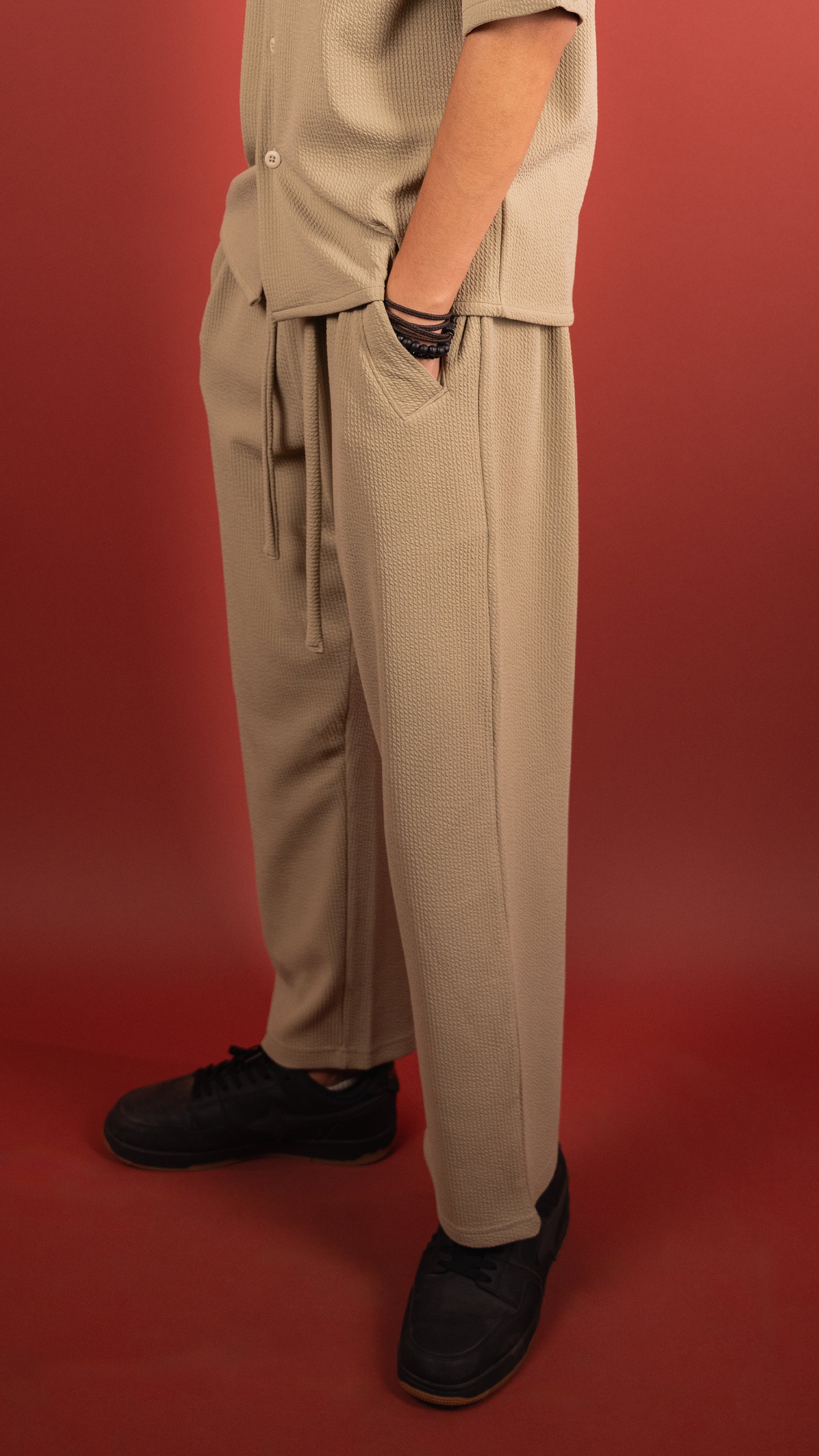 BEIGE CO-ORD SET MEN'S PANT
