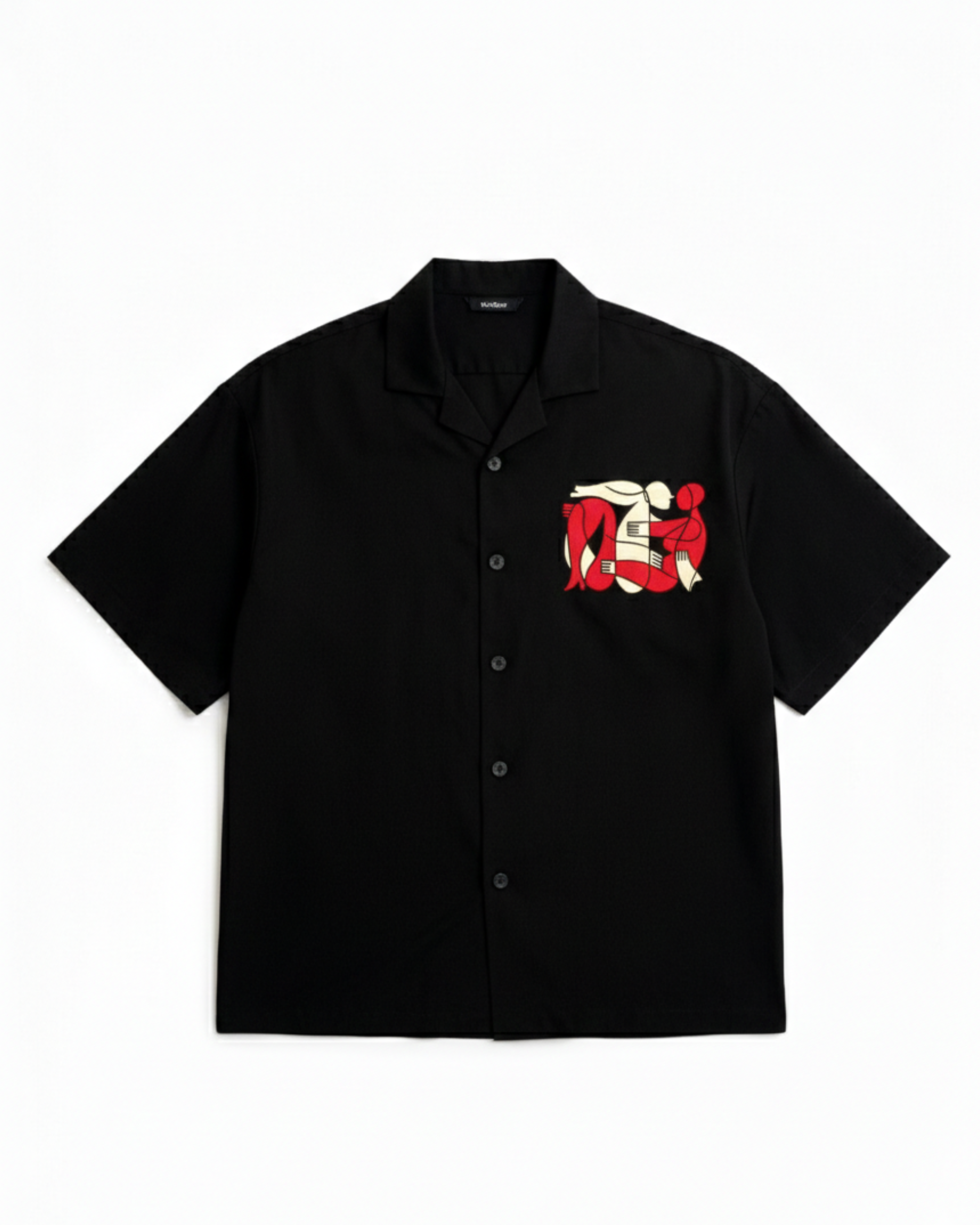 The Abstract Figure Shirt - Black - Evrhood oversized shirt