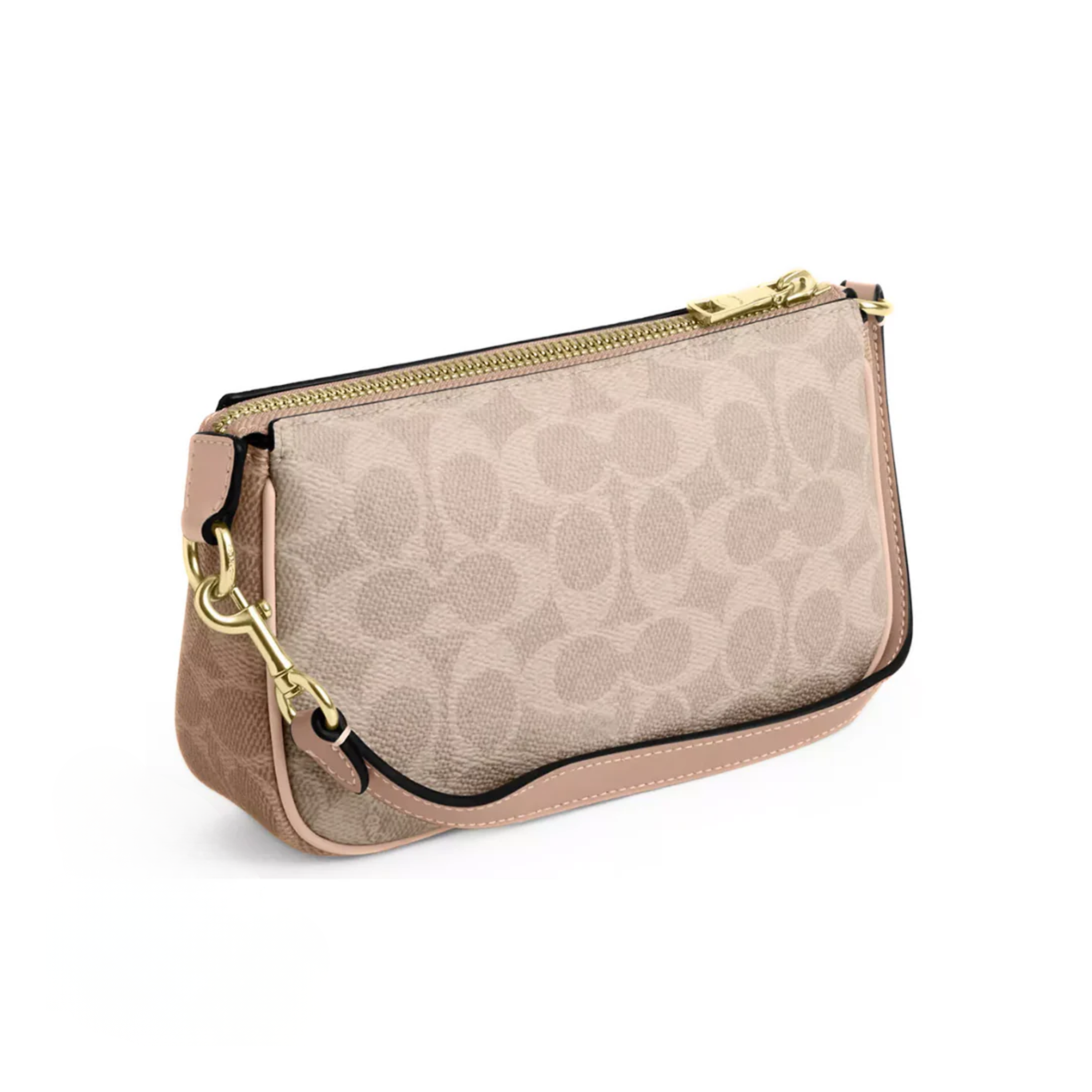 COACH Nolita 19 In Blocked Signature Canvas Gold Sand Tan
