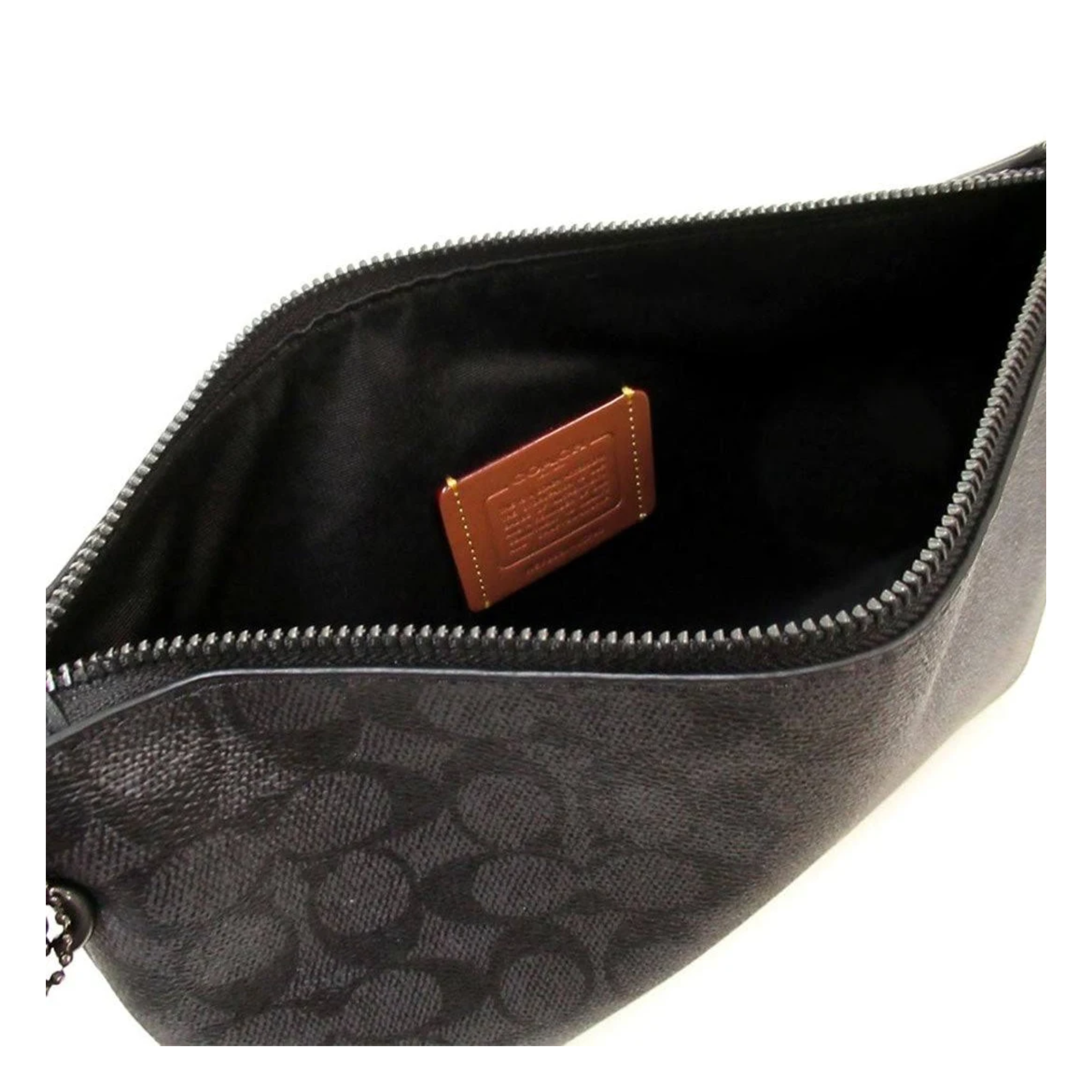 COACH GUN MENTAL BLACK DARK POUCH