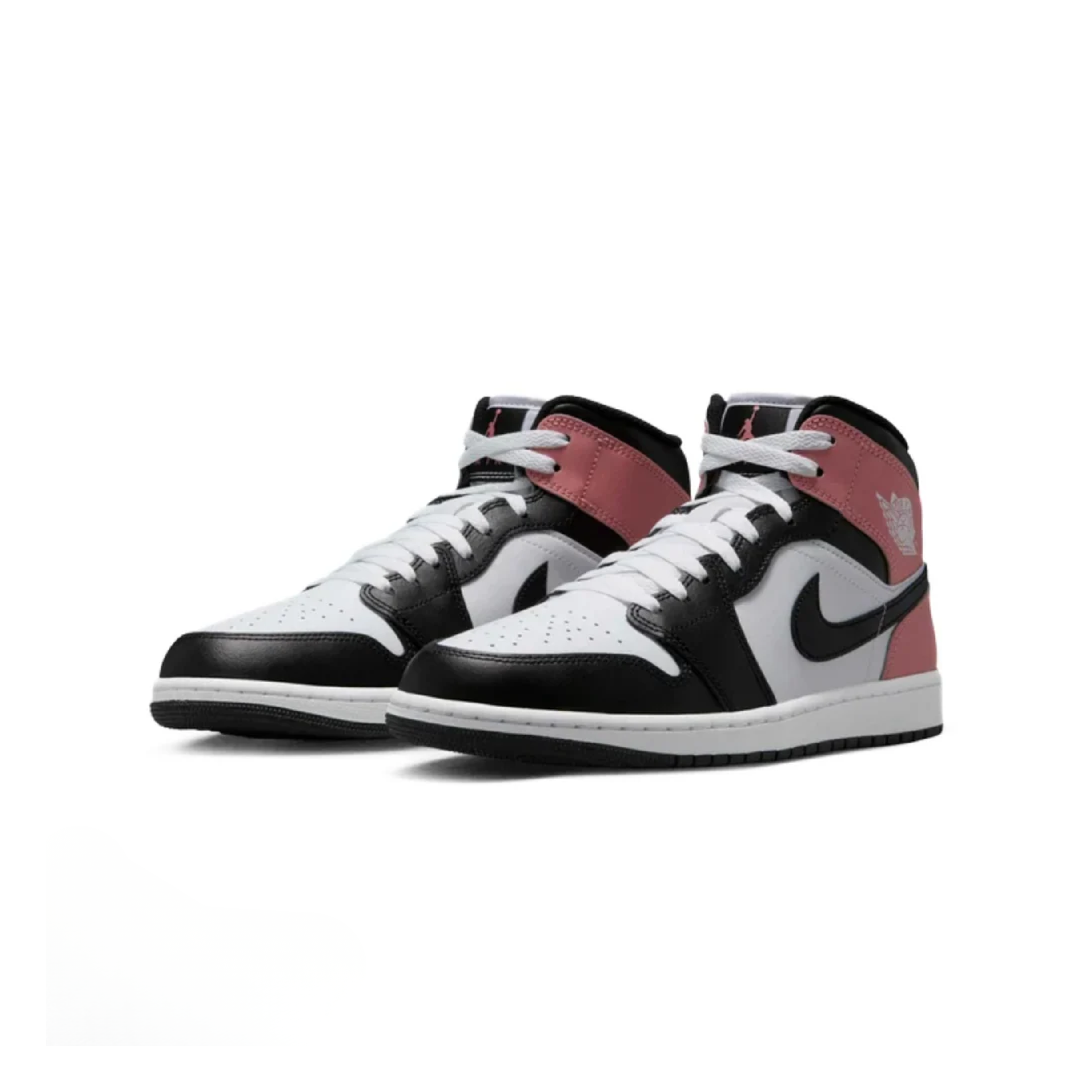 NIKE Air Jordan 1 Mid White Rust Pink Black