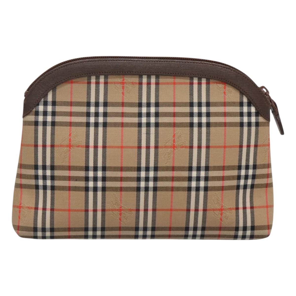 Burberry Haymarket Canvas Clutch Bag (Pre-Owned)