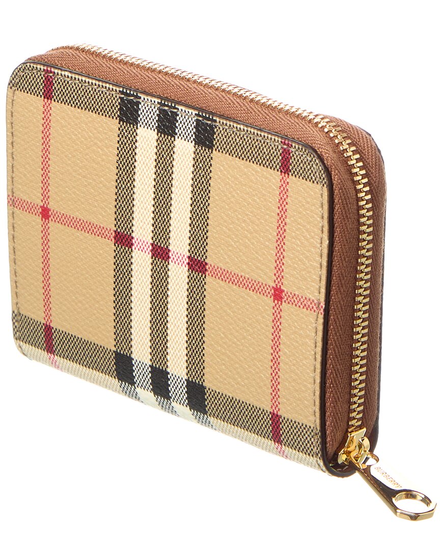 Burberry Check Small E-Canvas Coin Purse