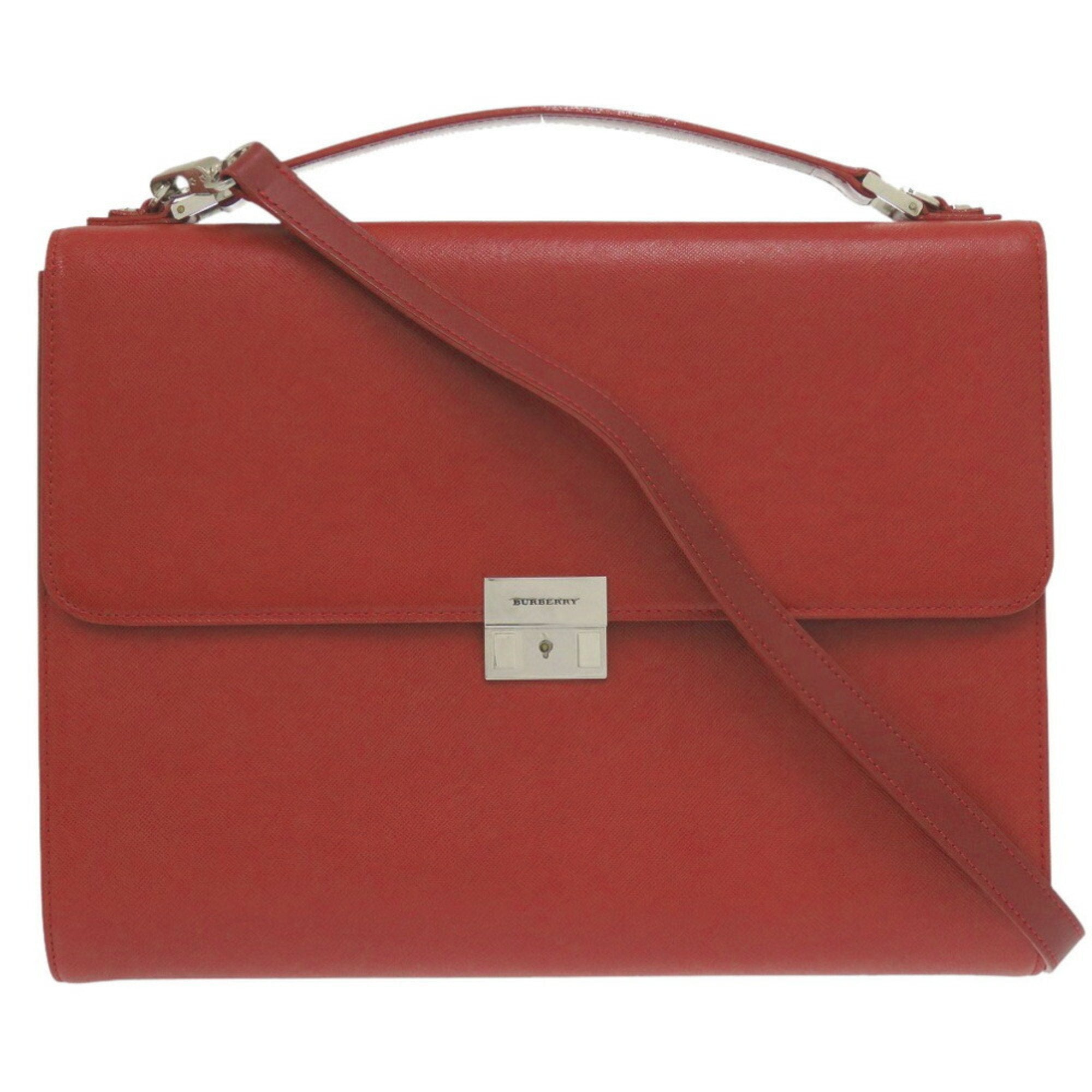 Burberry Leather Handbag Shoulder Bag (Pre-Owned)