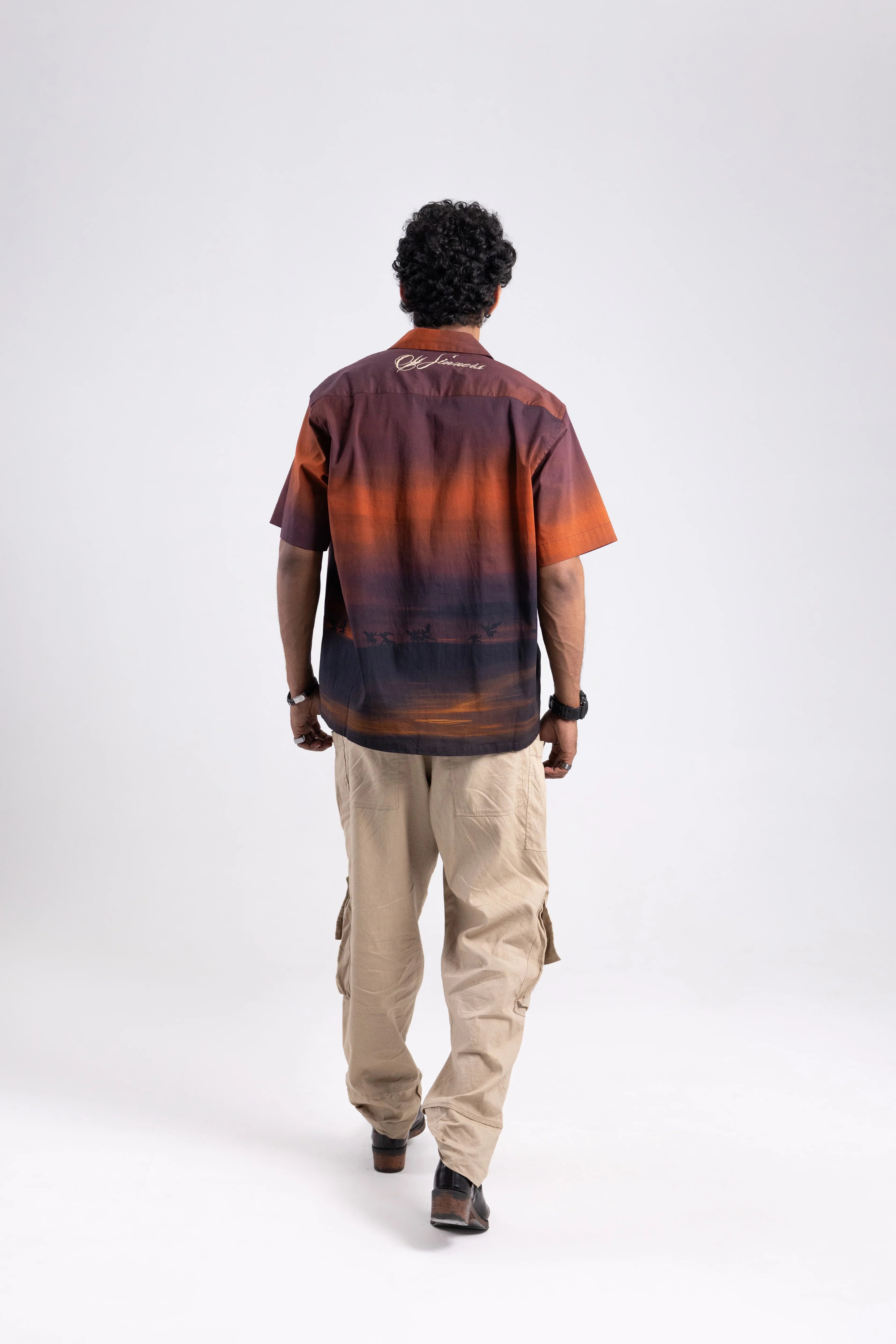 Heaven's Reckoning Oversized Cuban Collar Shirt