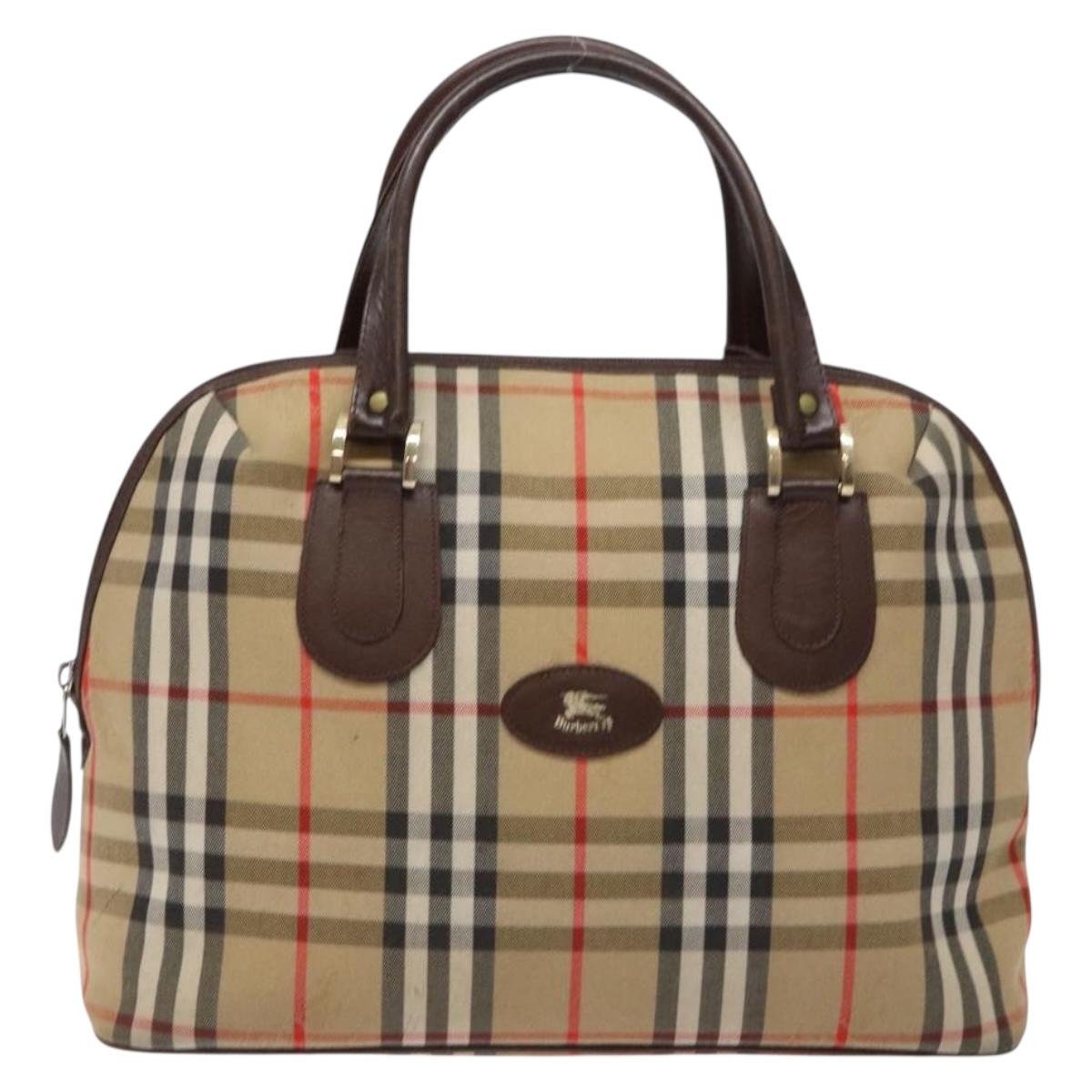 Burberry Nova Check Canvas Handbag (Pre-Owned)