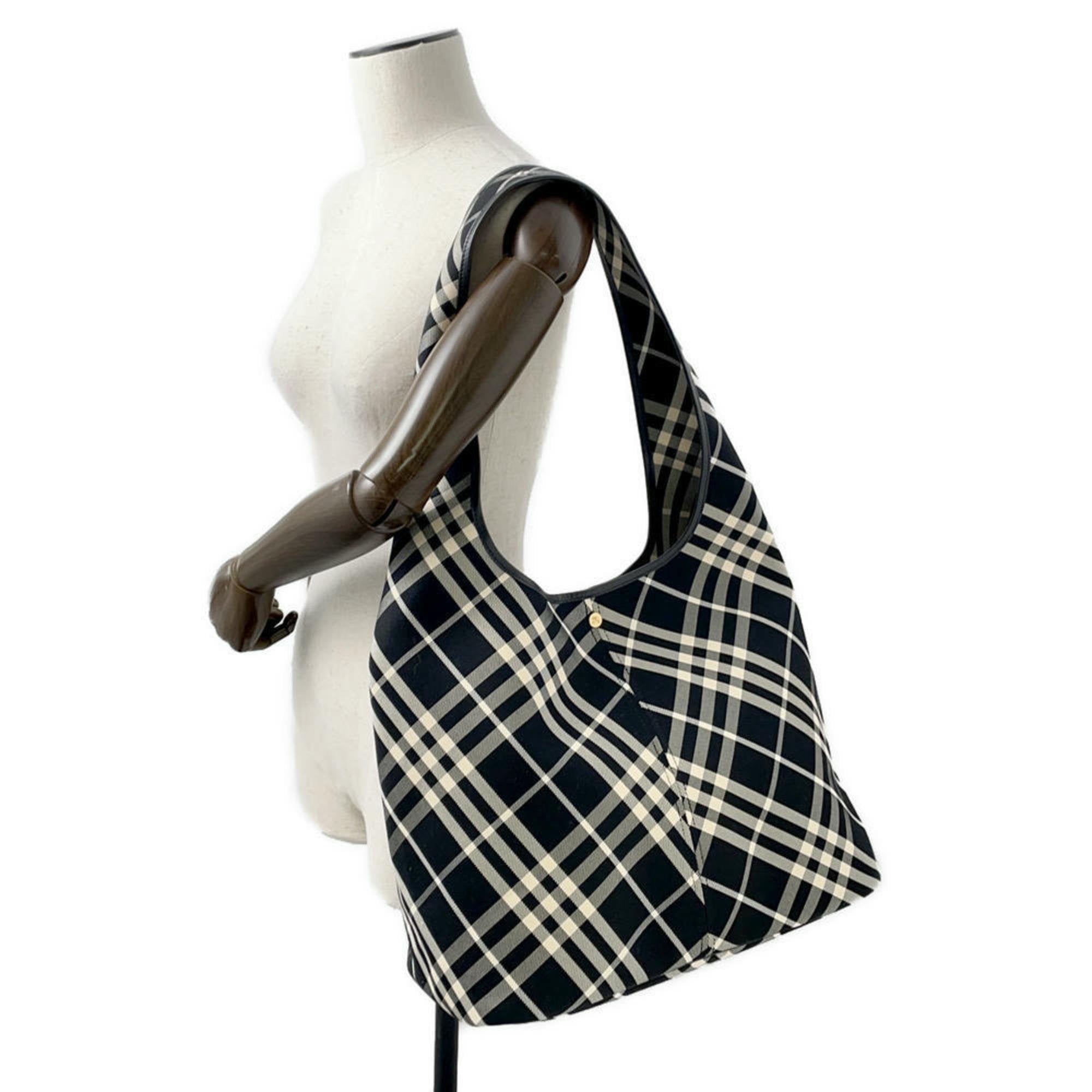 Burberry ivory Canvas Shoulder Bag Tote Bag (Pre-Owned)