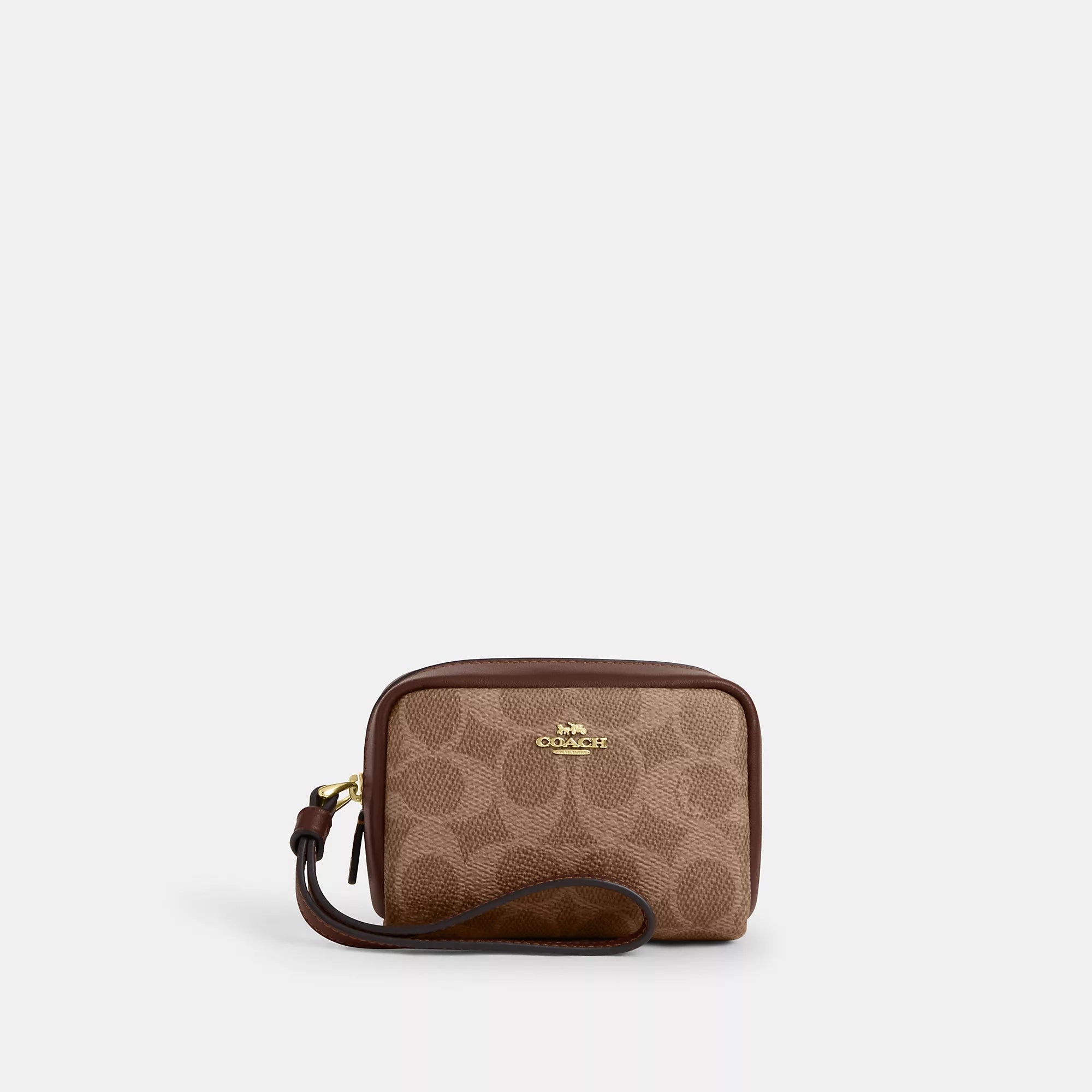 Coach Pouch Wristlet In Signature Canvas